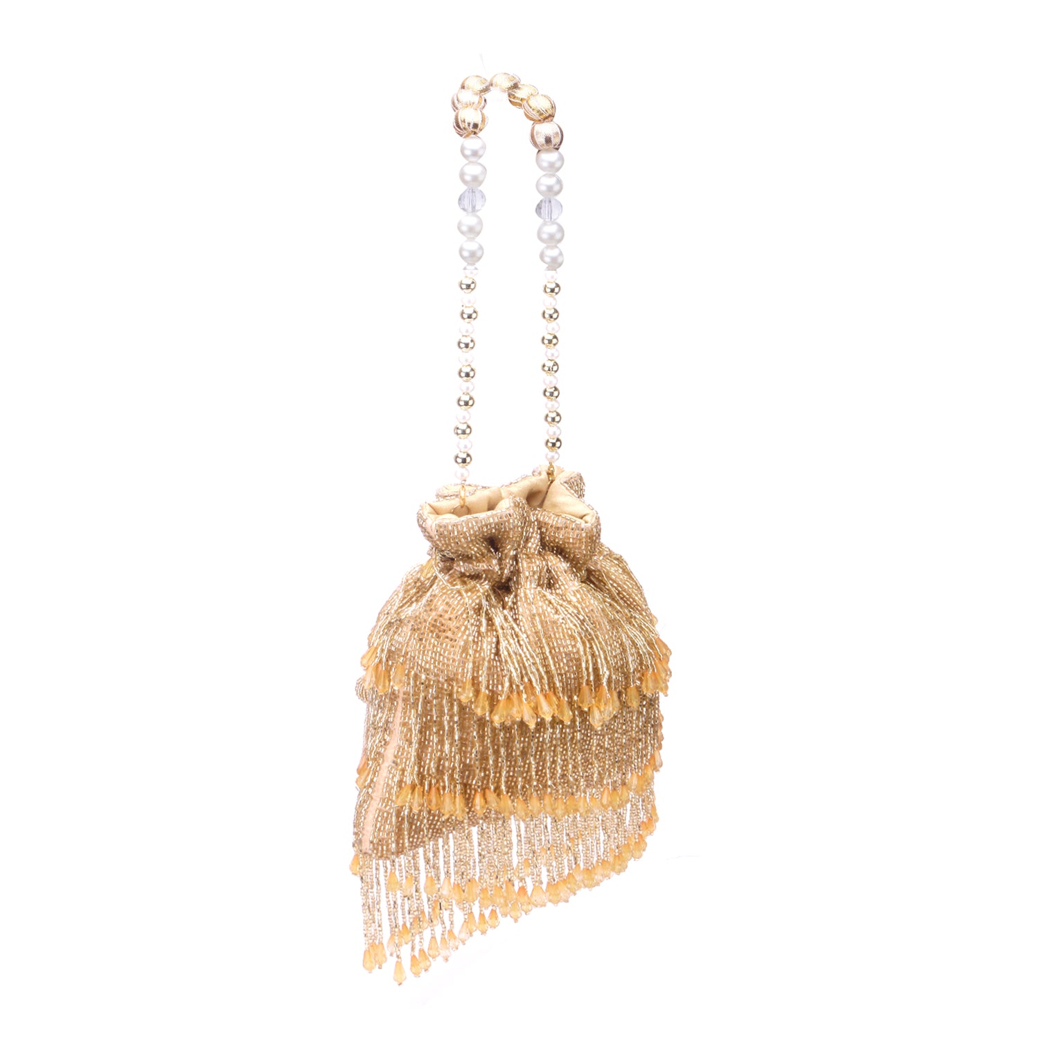 tassel gold potli