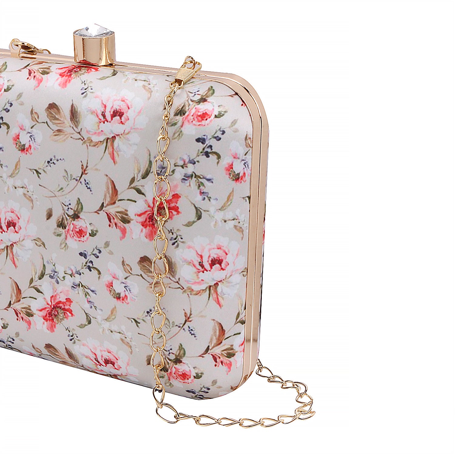 Floral Printed Casual Box Clutch