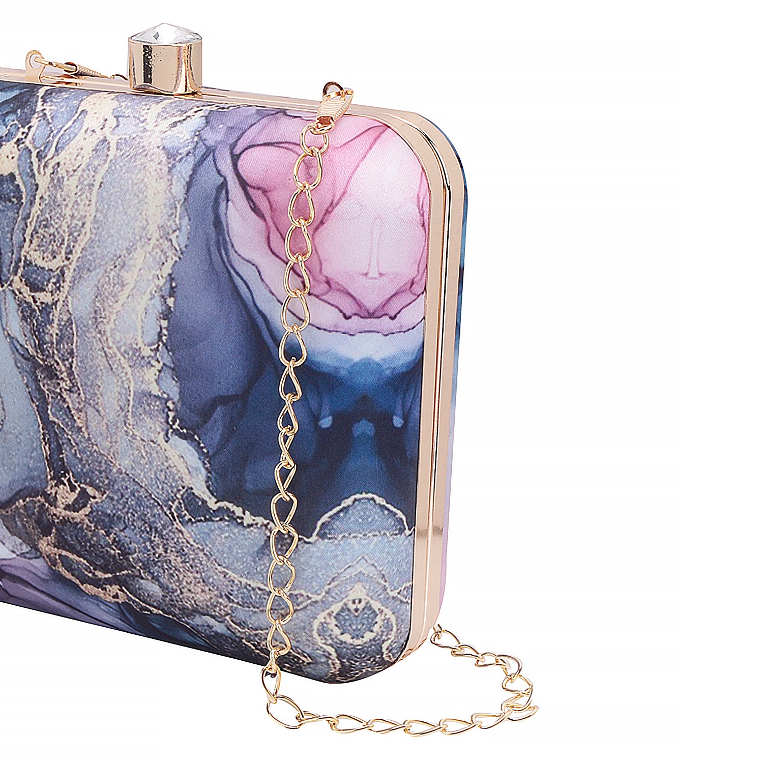 Abstract Printed Design Box Clutch For Girls Nd Women