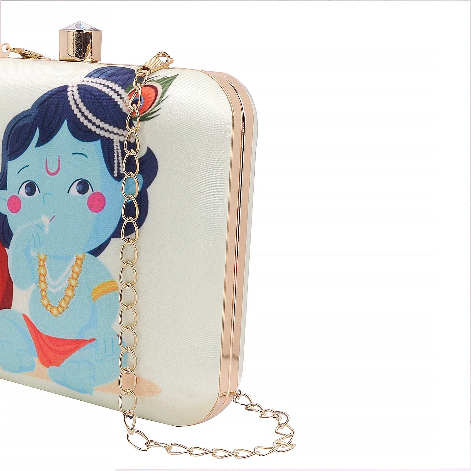 Swisni lord krishna printed clutch