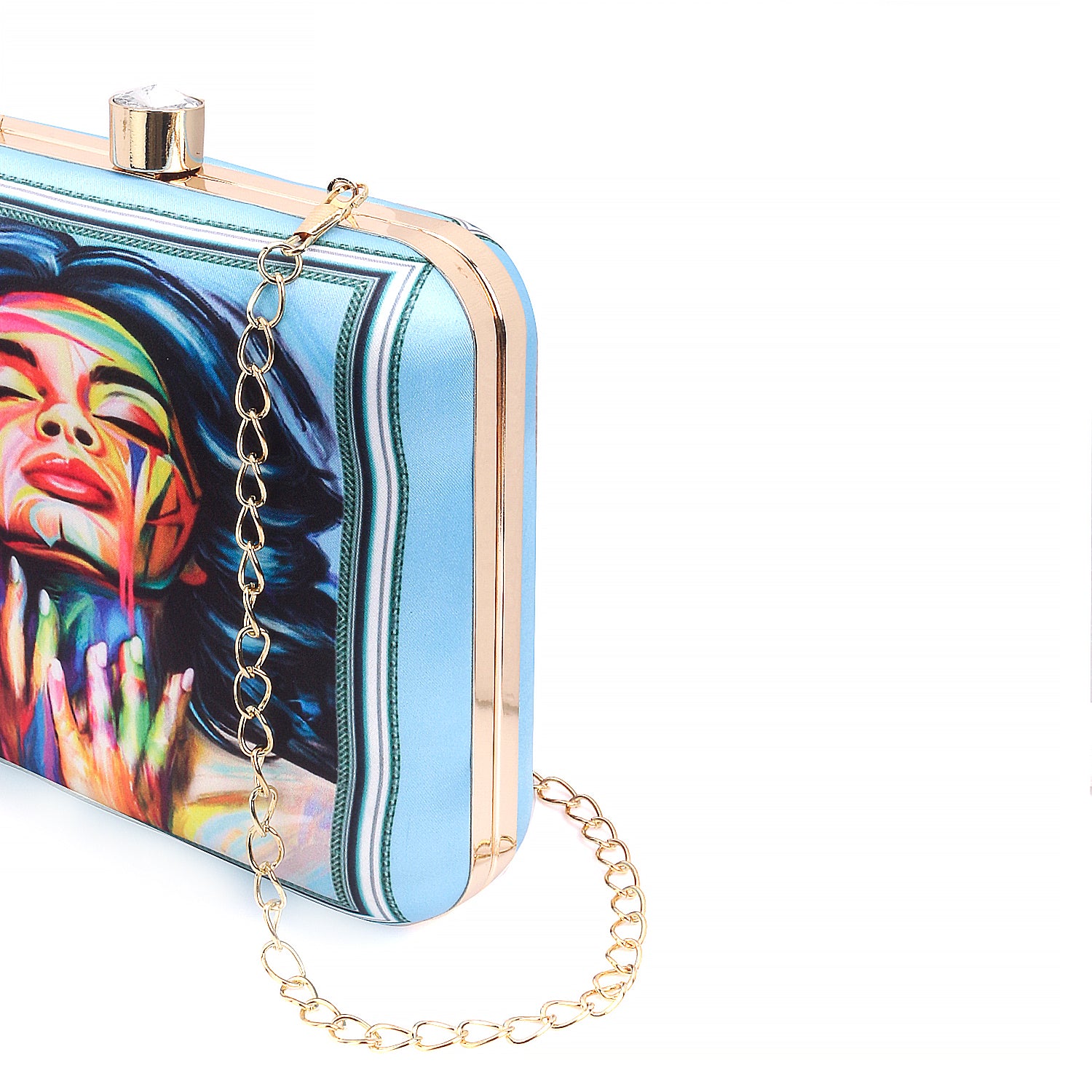 Swisni girlish printed clutch