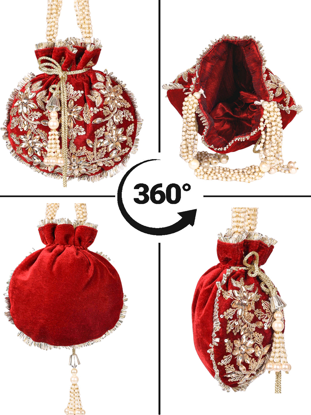 VRPS Potli Bag | Handcrafted Ethnic Bag | SWIS-1721 | Additional Angle