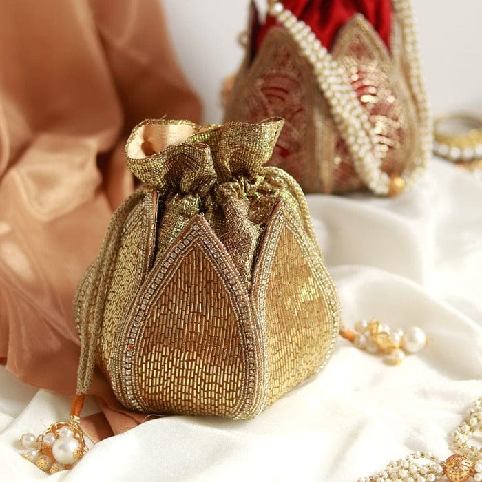 VRPS Lotus Potli | Handcrafted Ethnic Bag | SWIS-3292 | Additional Angle