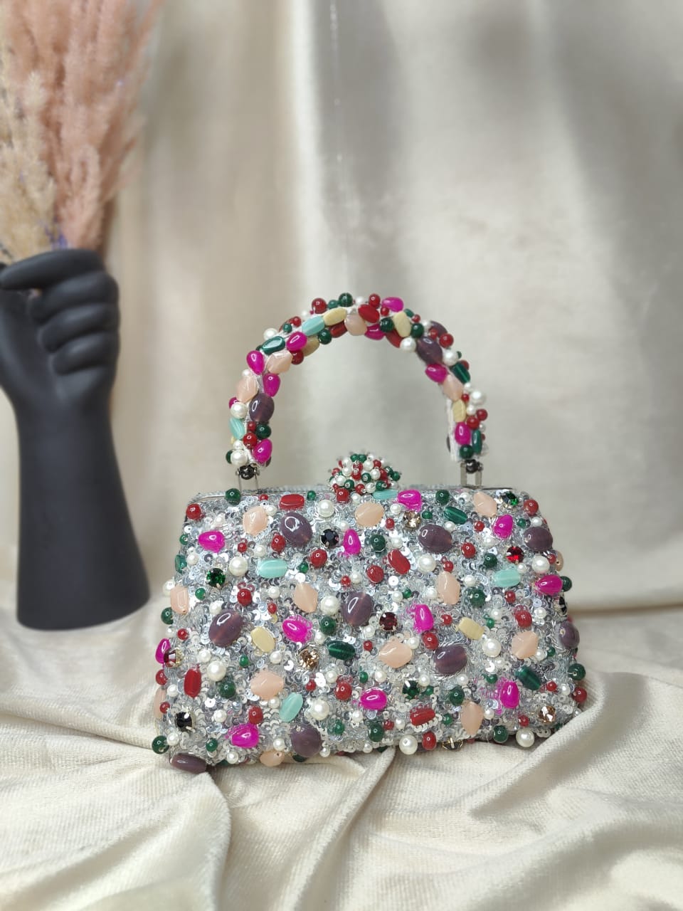 VRPS Embroidered Clutch | Handcrafted Ethnic Bag | SWIS-3480 | Additional Angle