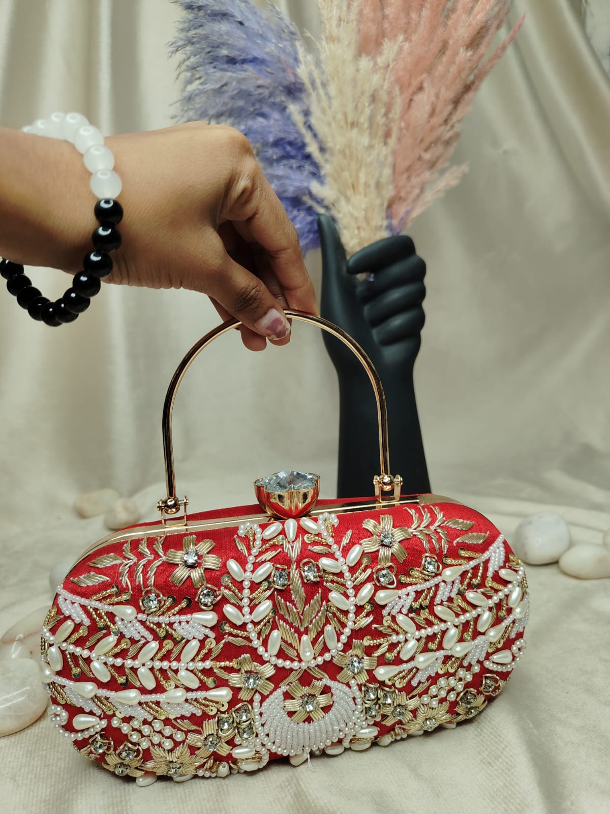 VRPS Embroidered Clutch | Handcrafted Ethnic Bag | SWIS-3570 | Additional Angle
