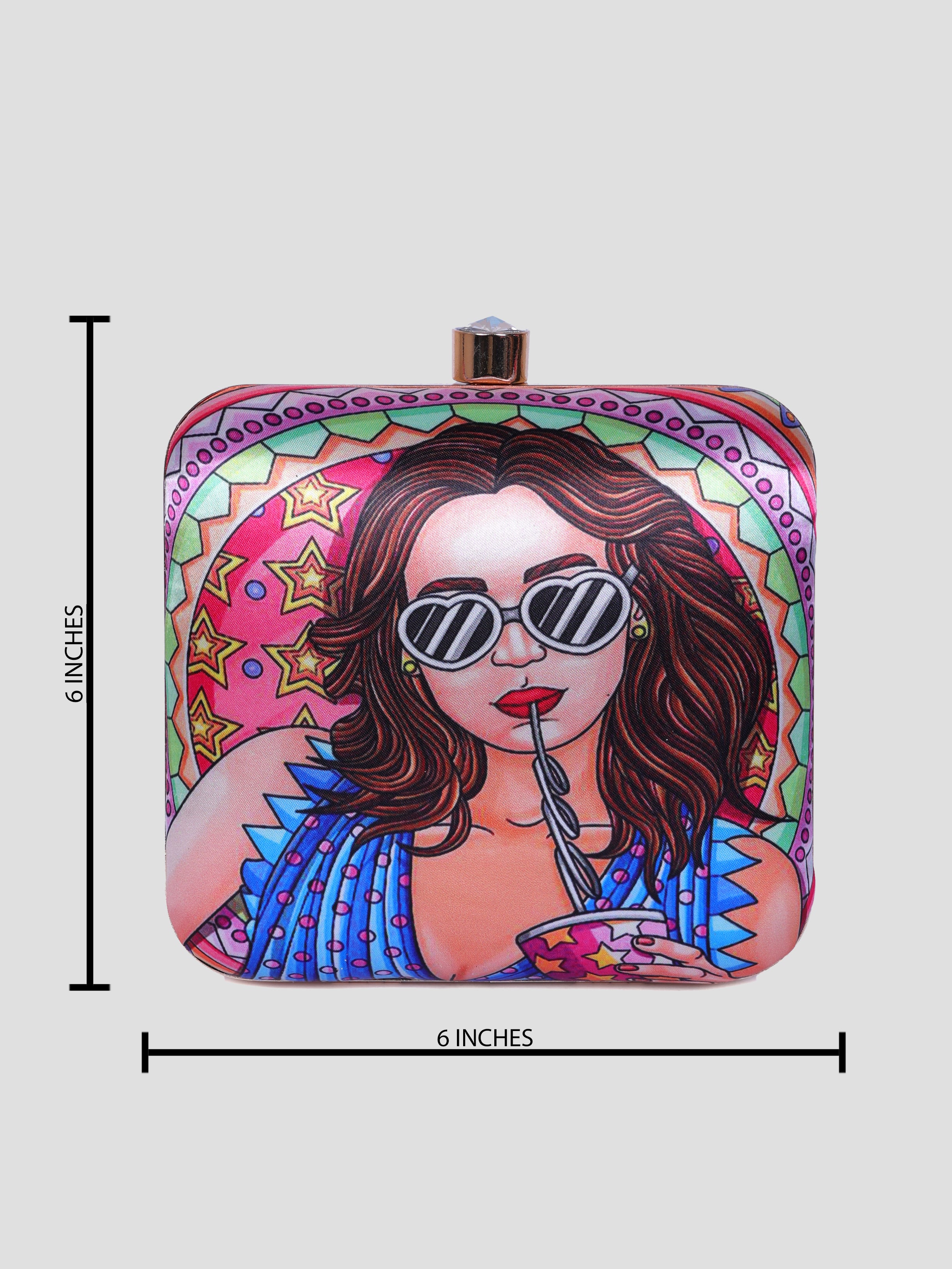 VRPS Printed Clutch | Handcrafted Ethnic Bag | SWIS-1344