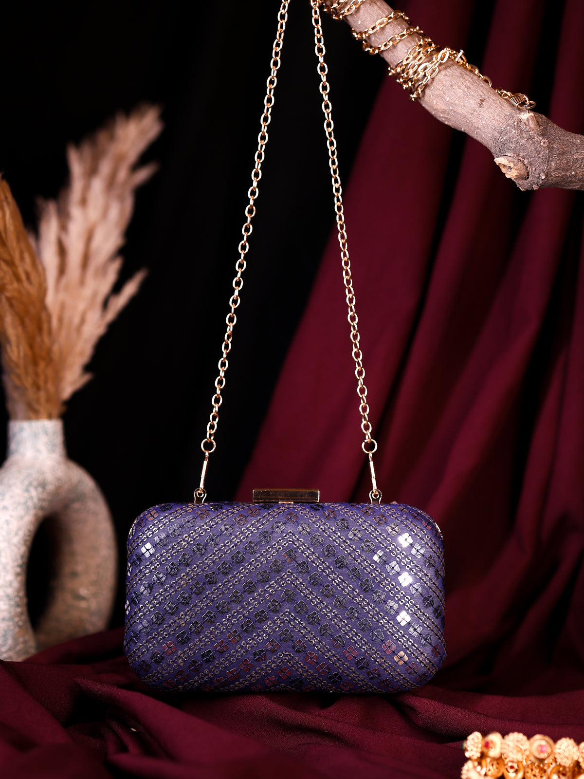 VRPS Classic Clutch | Handcrafted Ethnic Bag | SWIS-1708 | Additional Angle