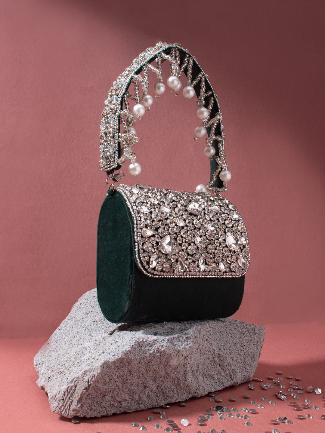 Lord And Flowery Digital Print Square Box Clutch for Women & Girls