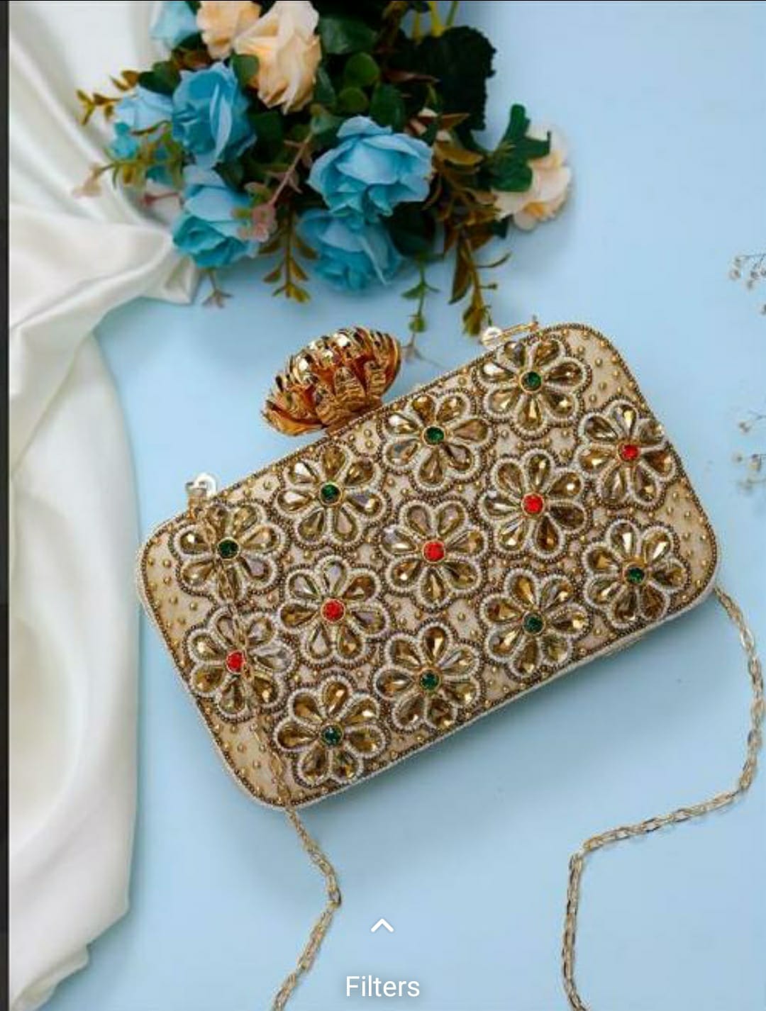 VRPS Embroidered Clutch | Handcrafted Ethnic Bag | SWIS-3964 | Additional Angle