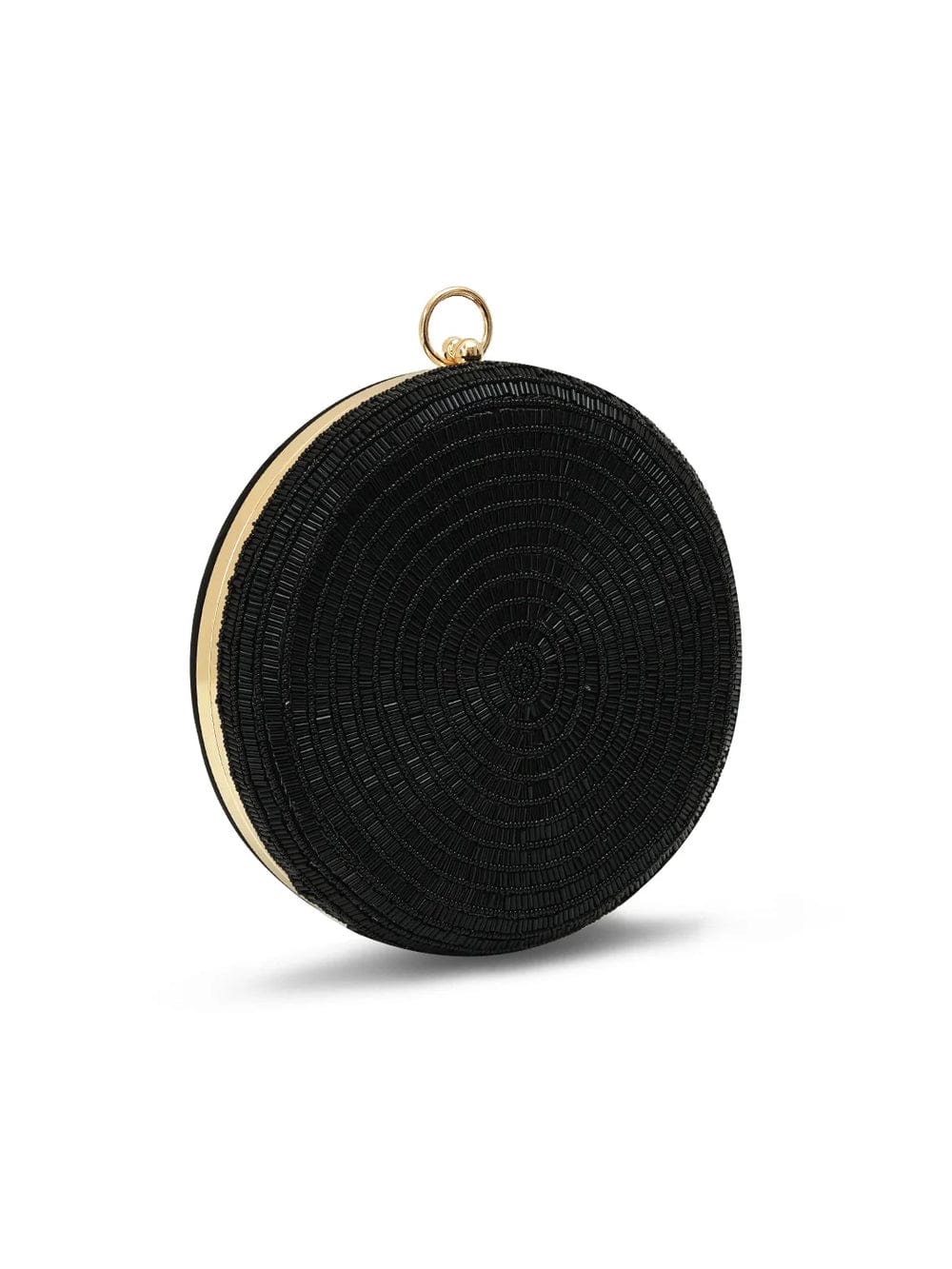 Black Katdana Embroidered Clutch