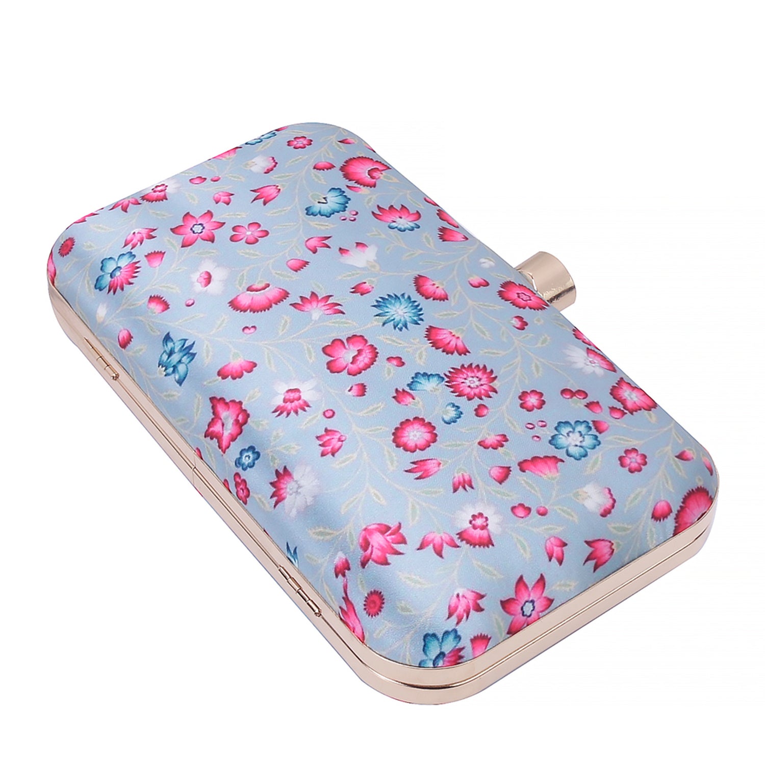 tiny floral digital printed clutch