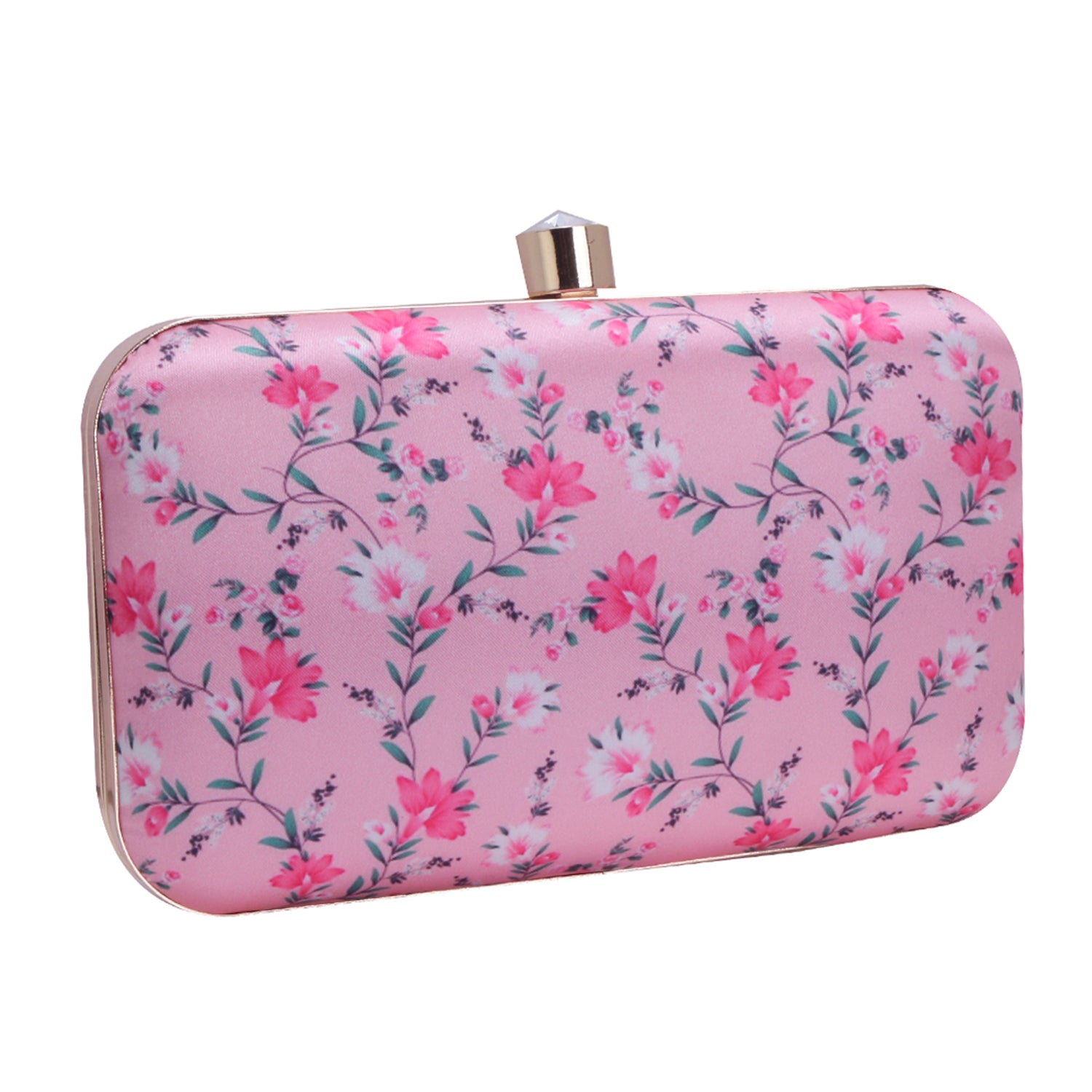 blossom digital printed clutch