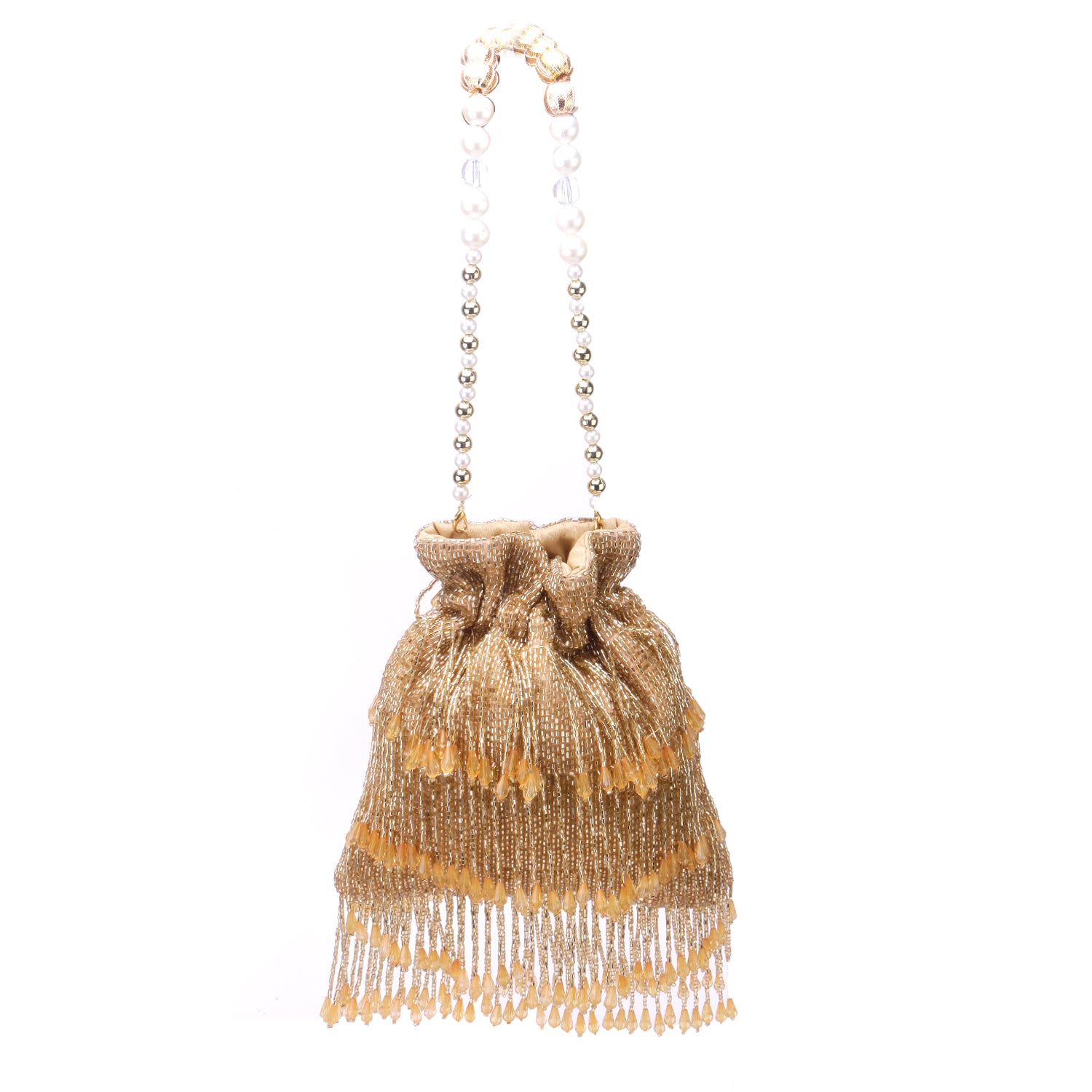 tassel gold potli