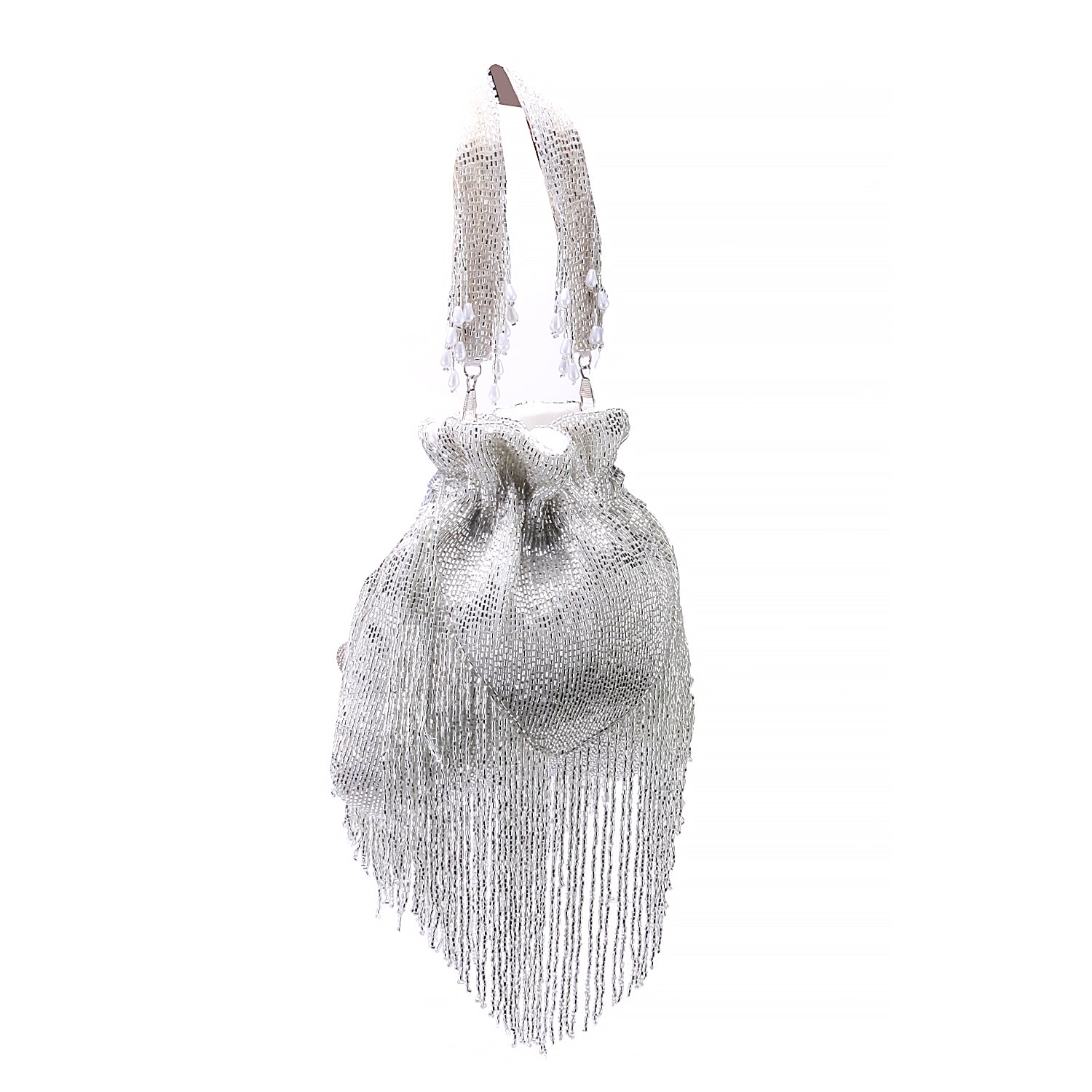 silver tassel potli