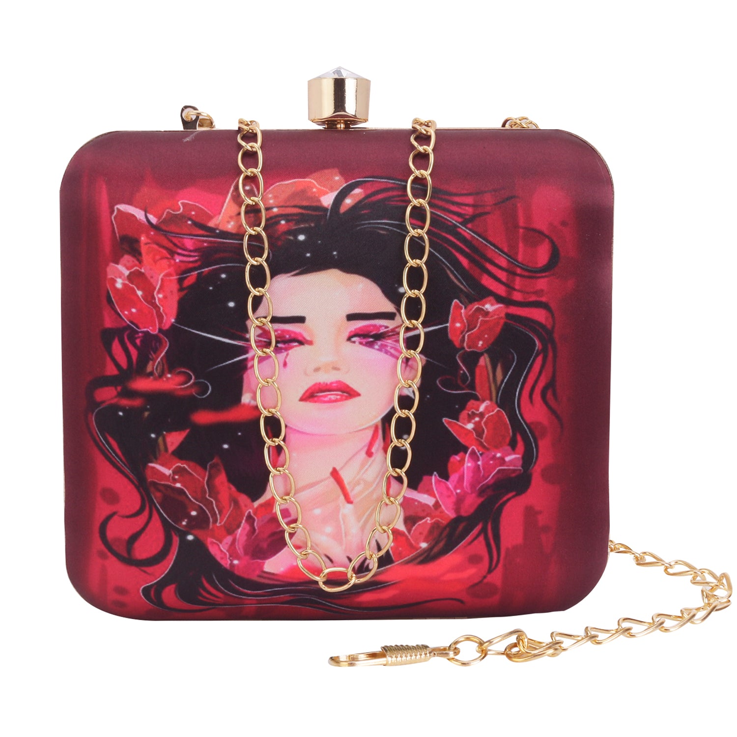 Stylish Printed Box Clutch For Girls And Women