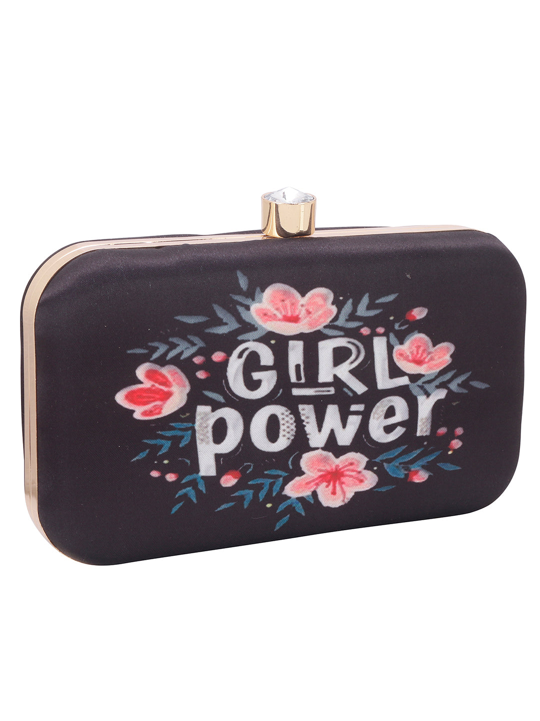 Girl Power Text Print Clutch for Women & Girls