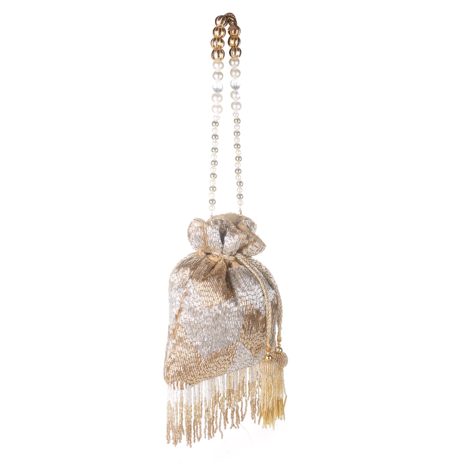 GOLD TASSEL potli