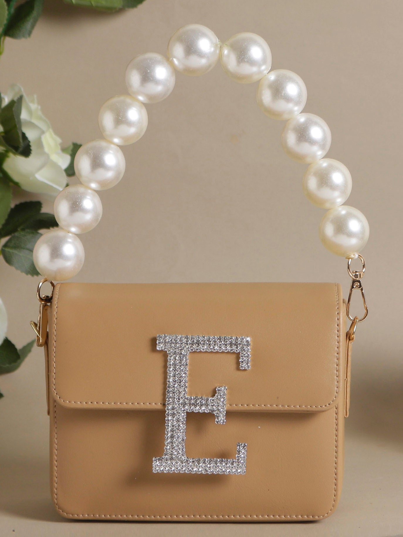 SWISNI MUSTARD INITIAL CLUTCH BAG