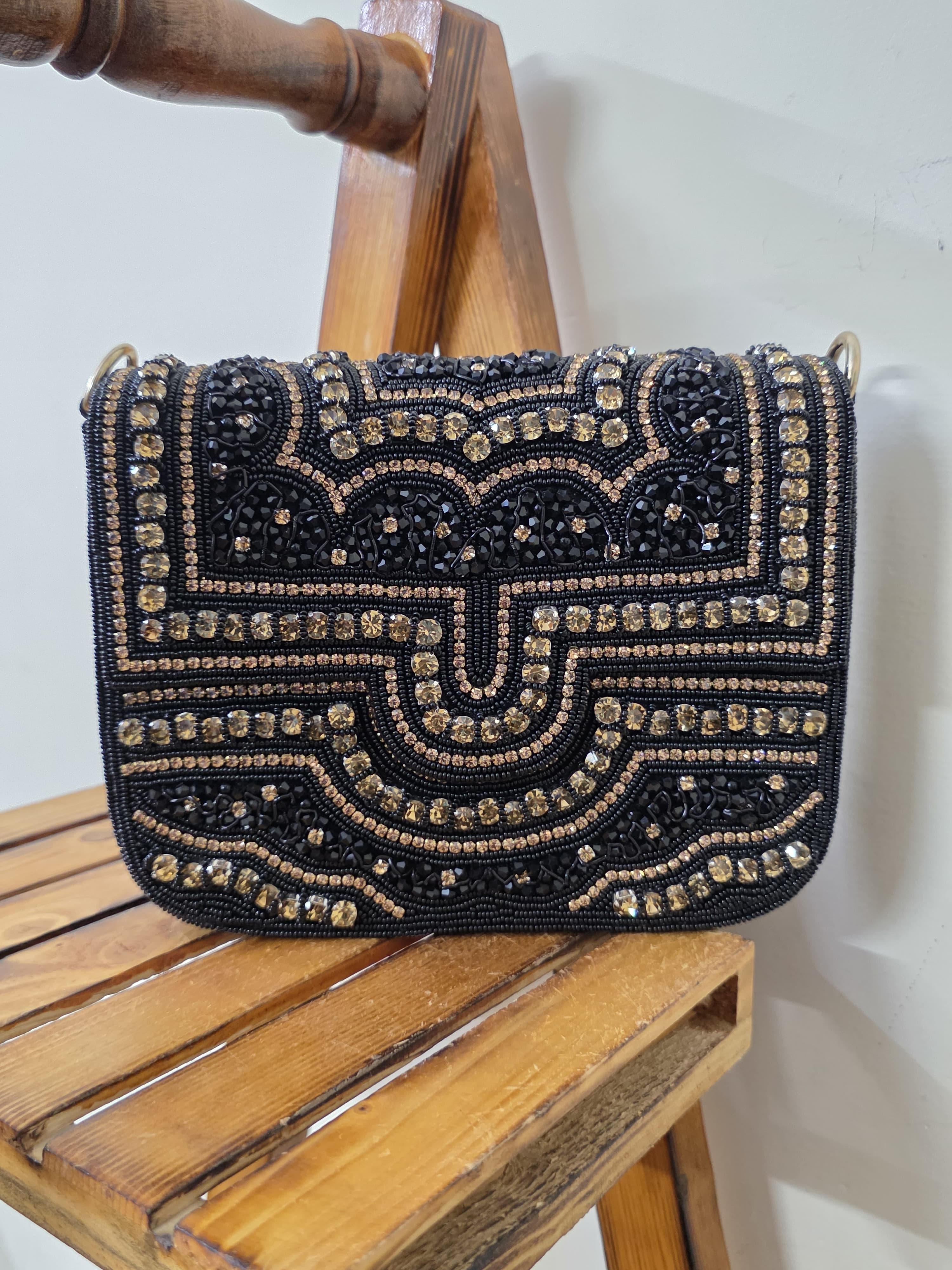 Embroidered Flab Bag