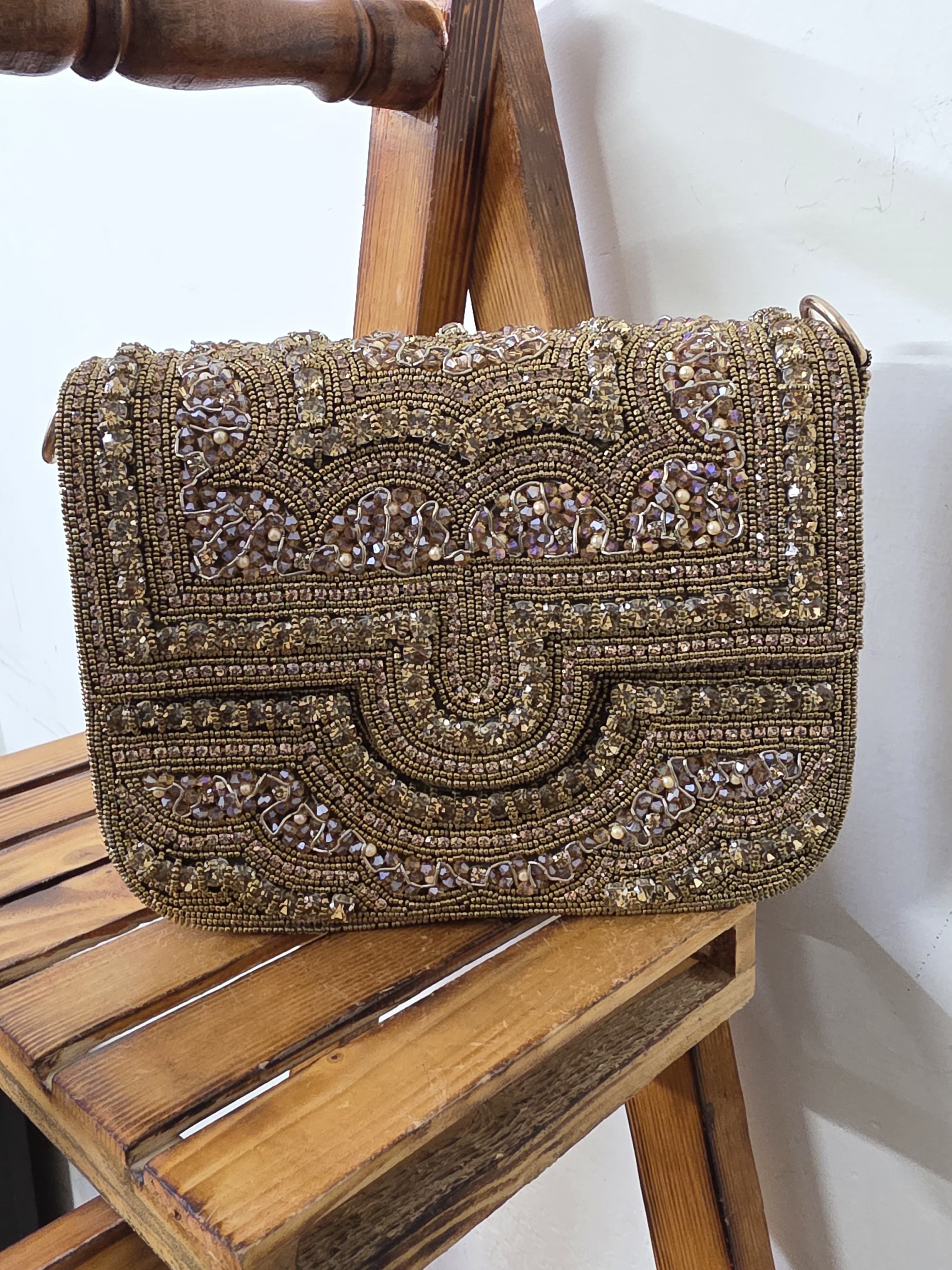 Embroidered Flab Bag