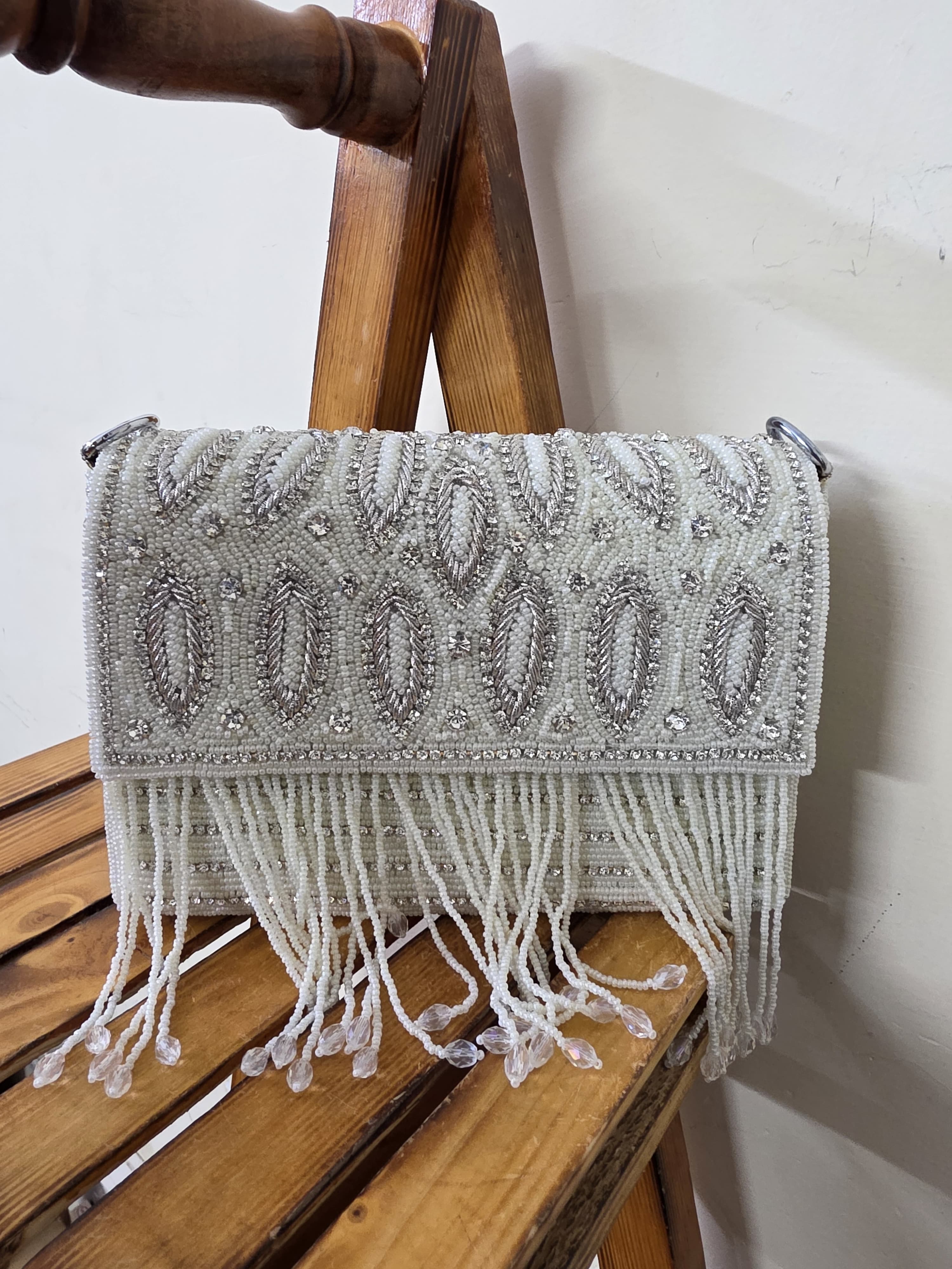 Embroidered Flap Bag