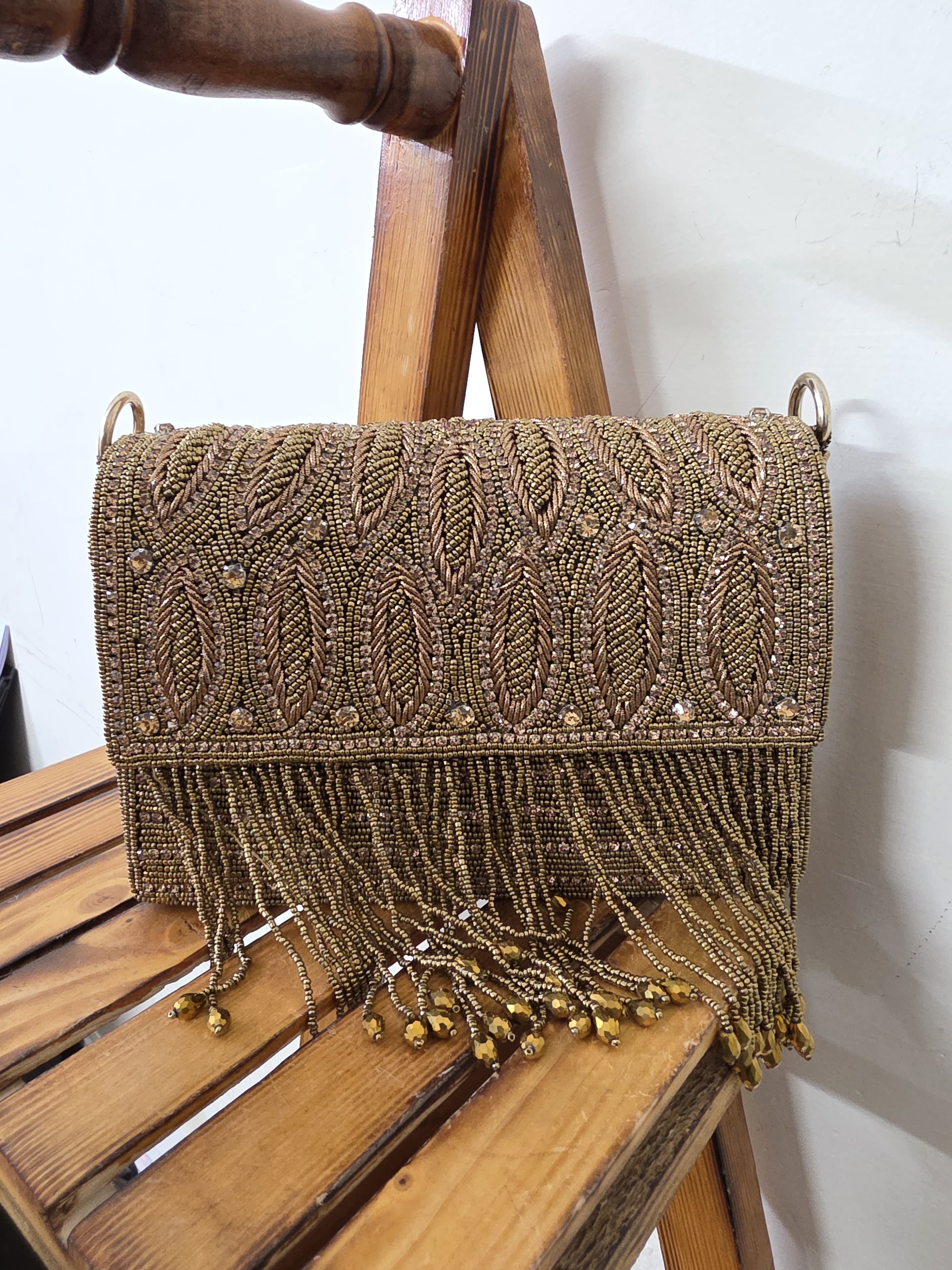 Embroidered Flap Bag