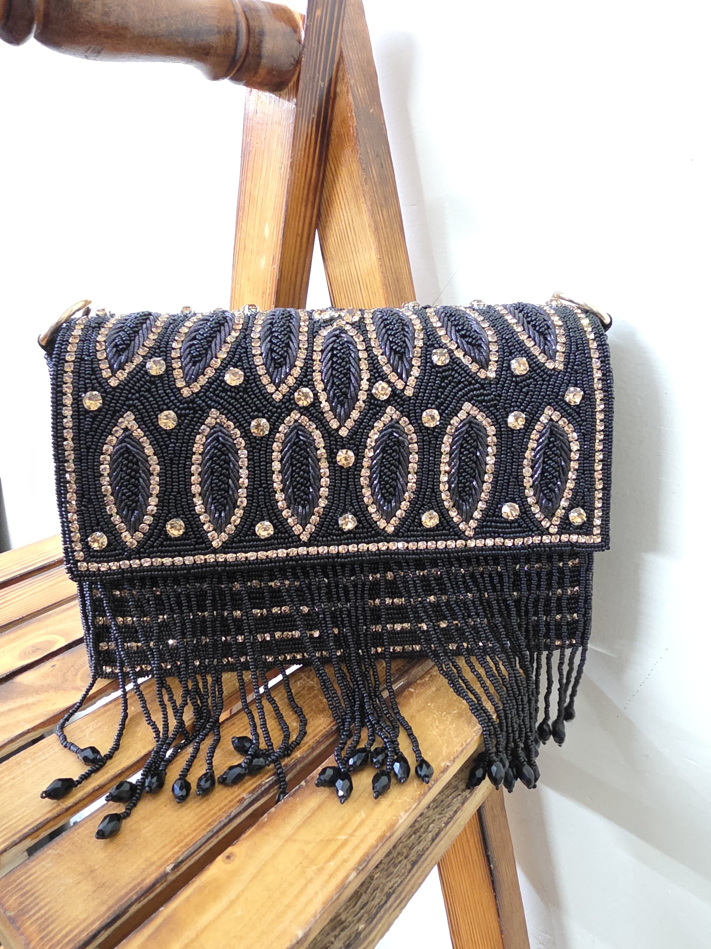 Embroidered Flap Bag