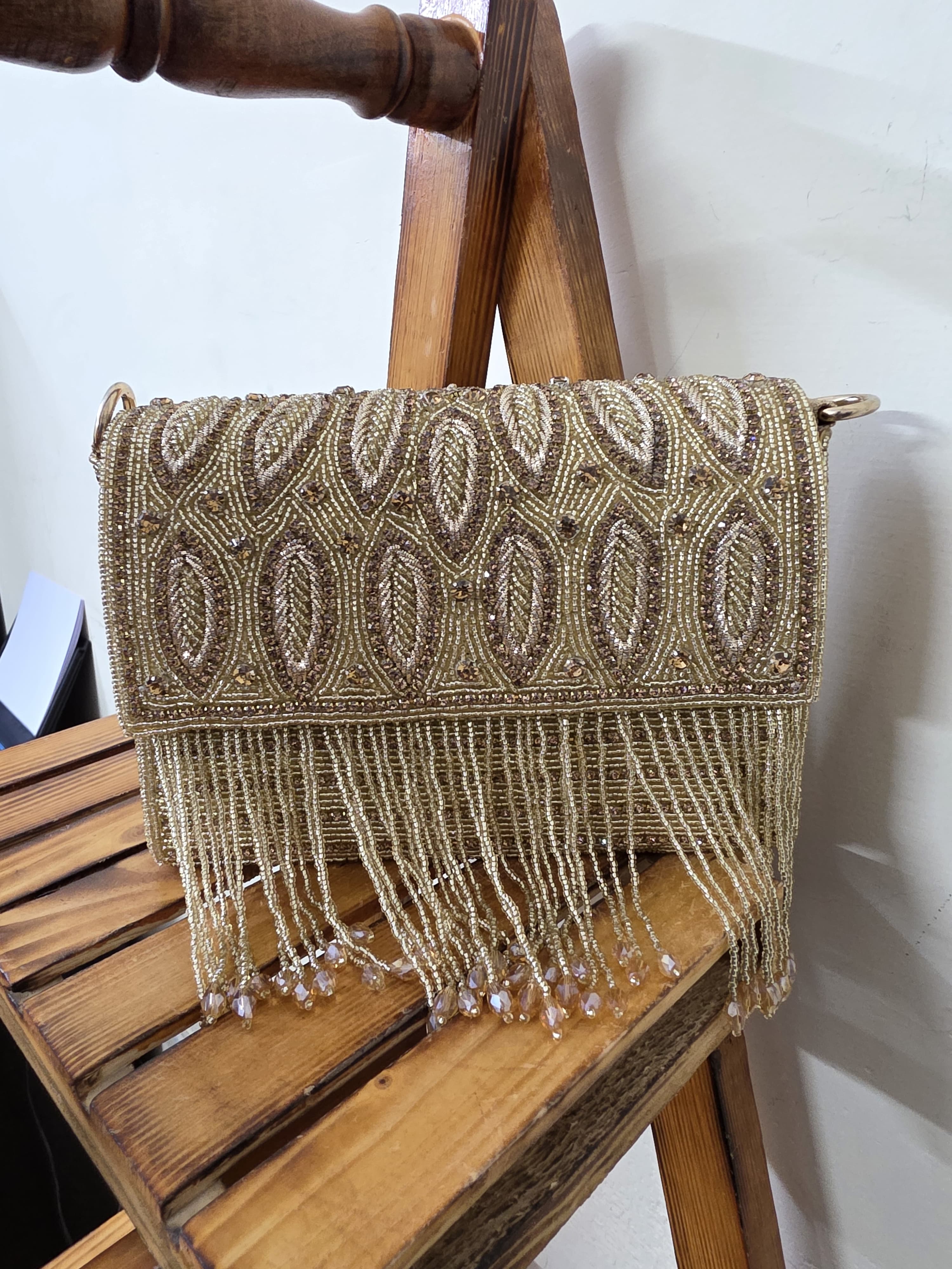 Embroidered Flap Bag