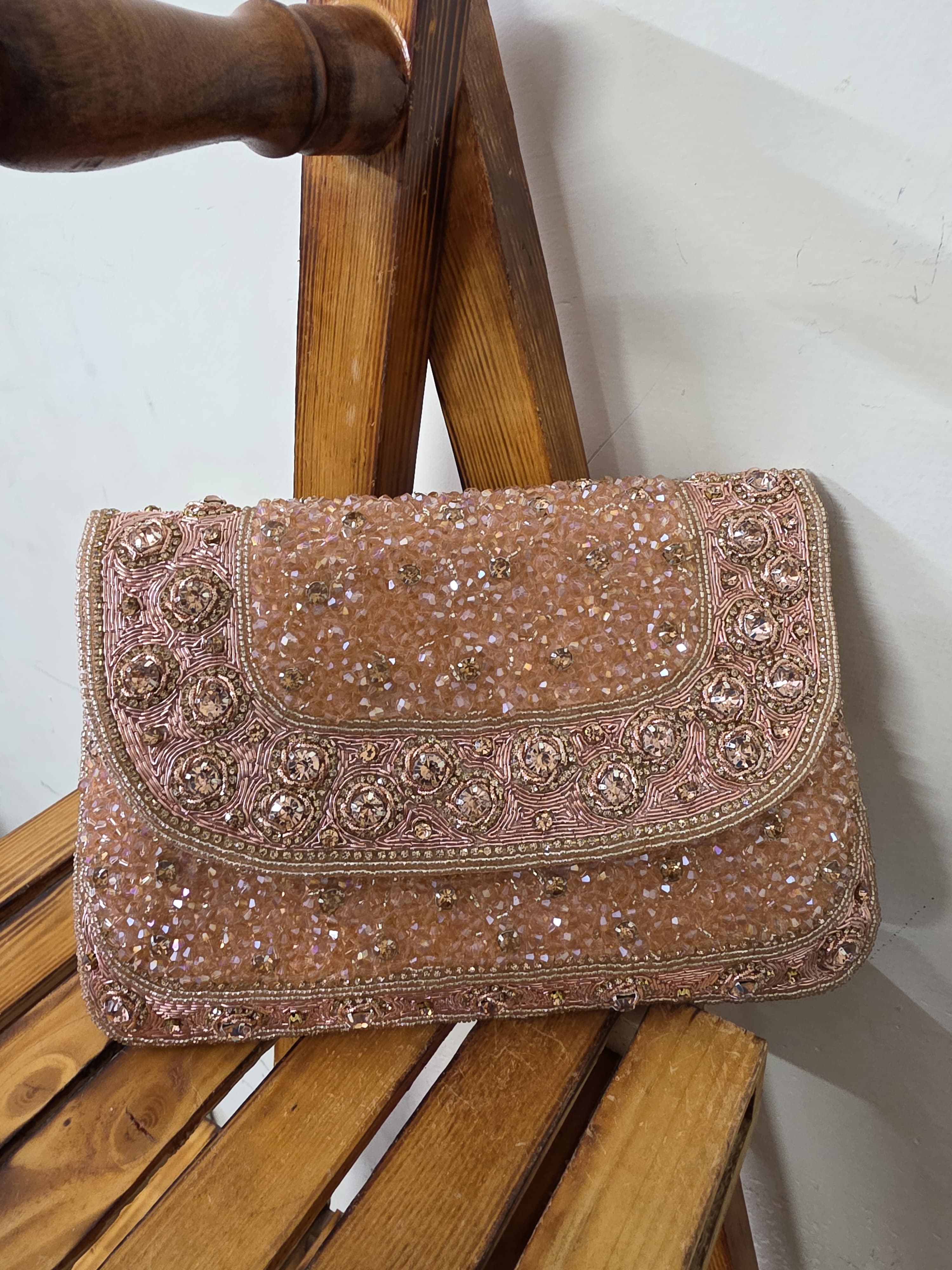 Embroidered Flap Bag