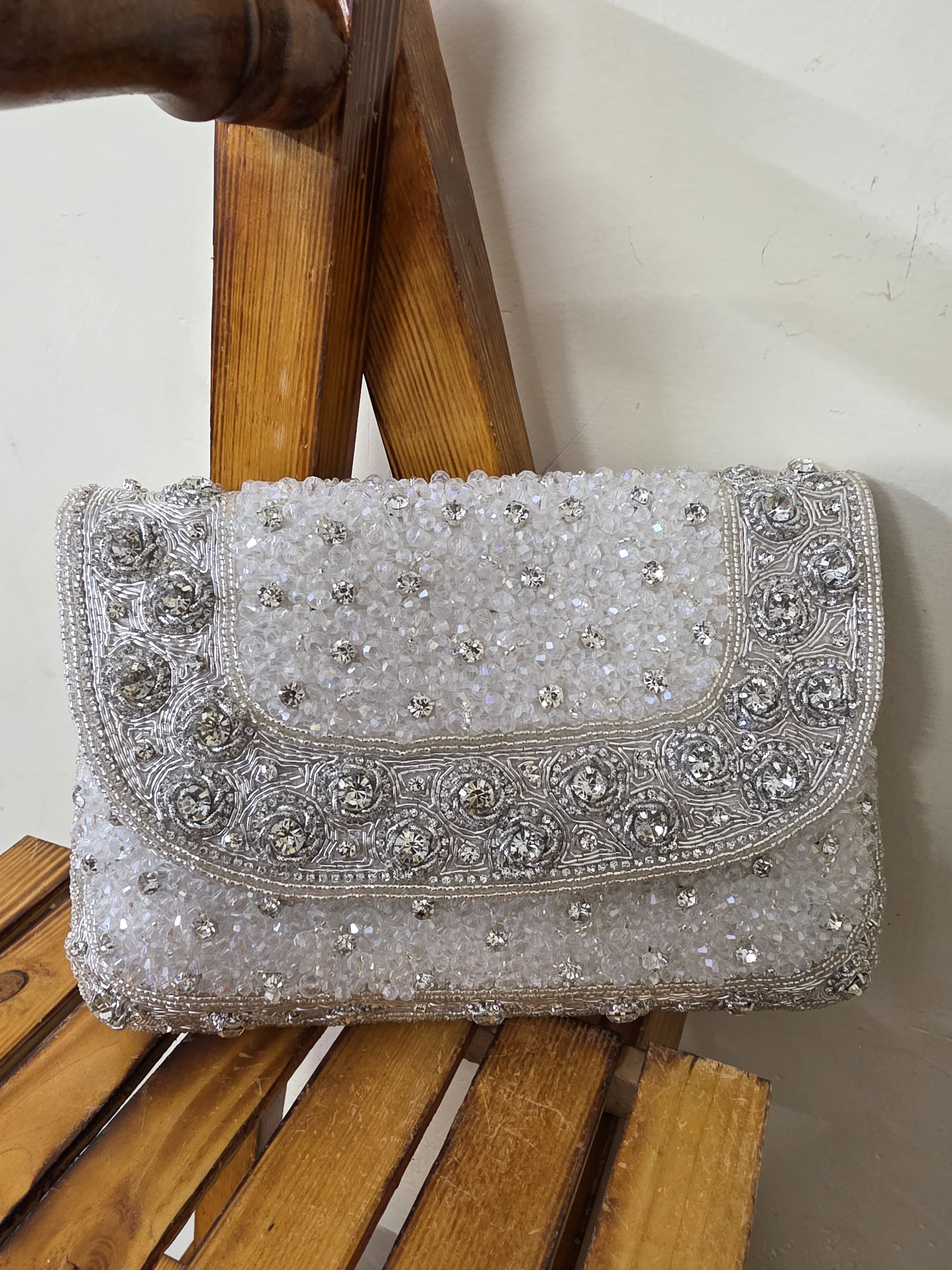 Embroidered Flap Bag