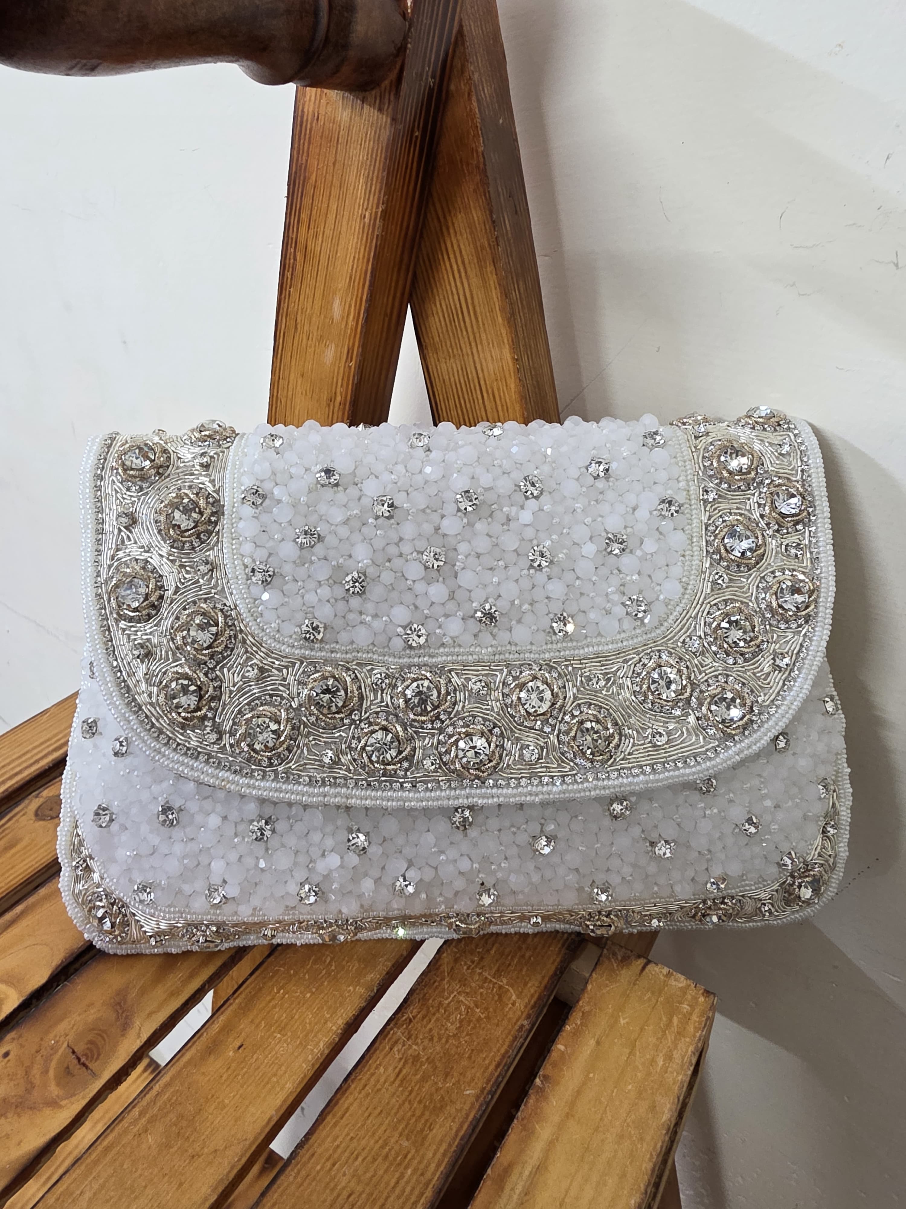 Embroidered Flap Bag