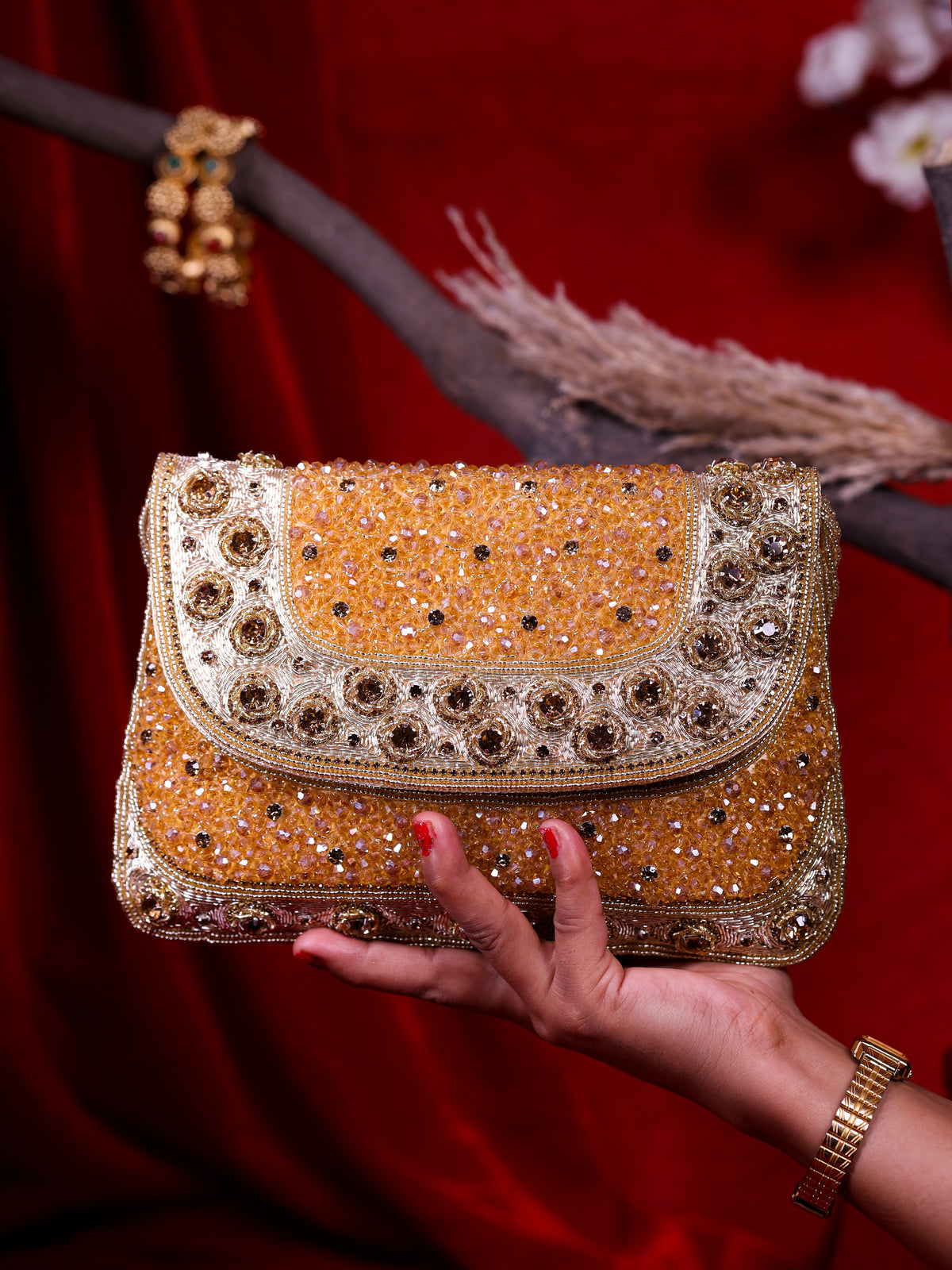 VRPS Flap Bag | Handcrafted Ethnic Bag | SWIS-2224 | Additional Angle