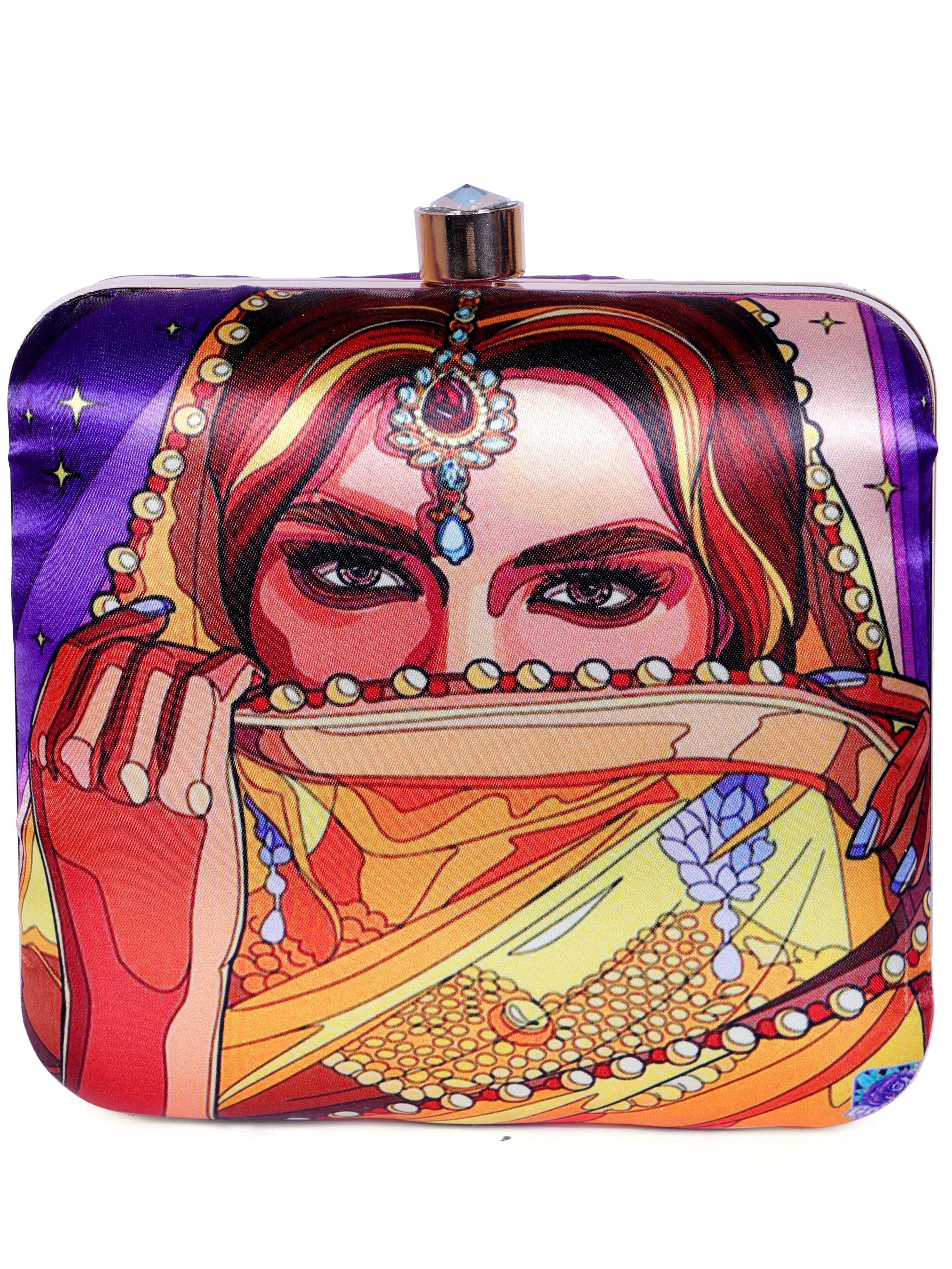 VRPS Printed Clutch | Handcrafted Ethnic Bag | SWIS-1313 | Additional Angle