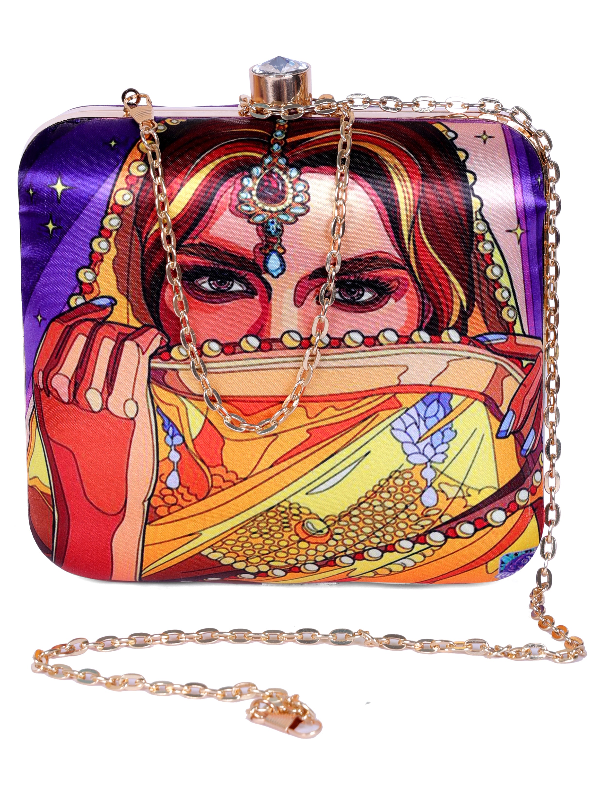 VRPS Printed Clutch | Handcrafted Ethnic Bag | SWIS-1313 | Additional Angle