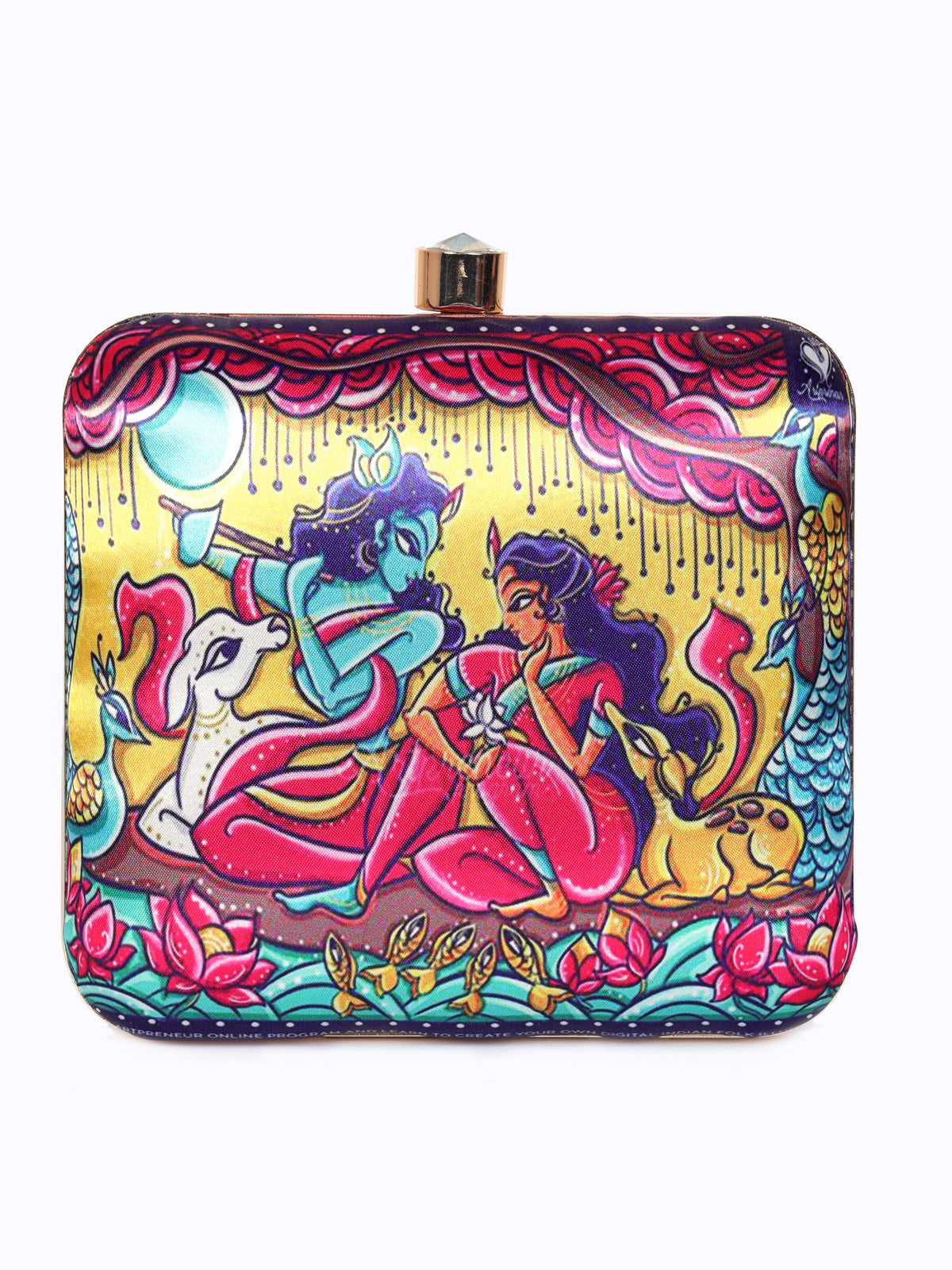 VRPS Printed Clutch | Handcrafted Ethnic Bag | SWIS-1336 | Additional Angle