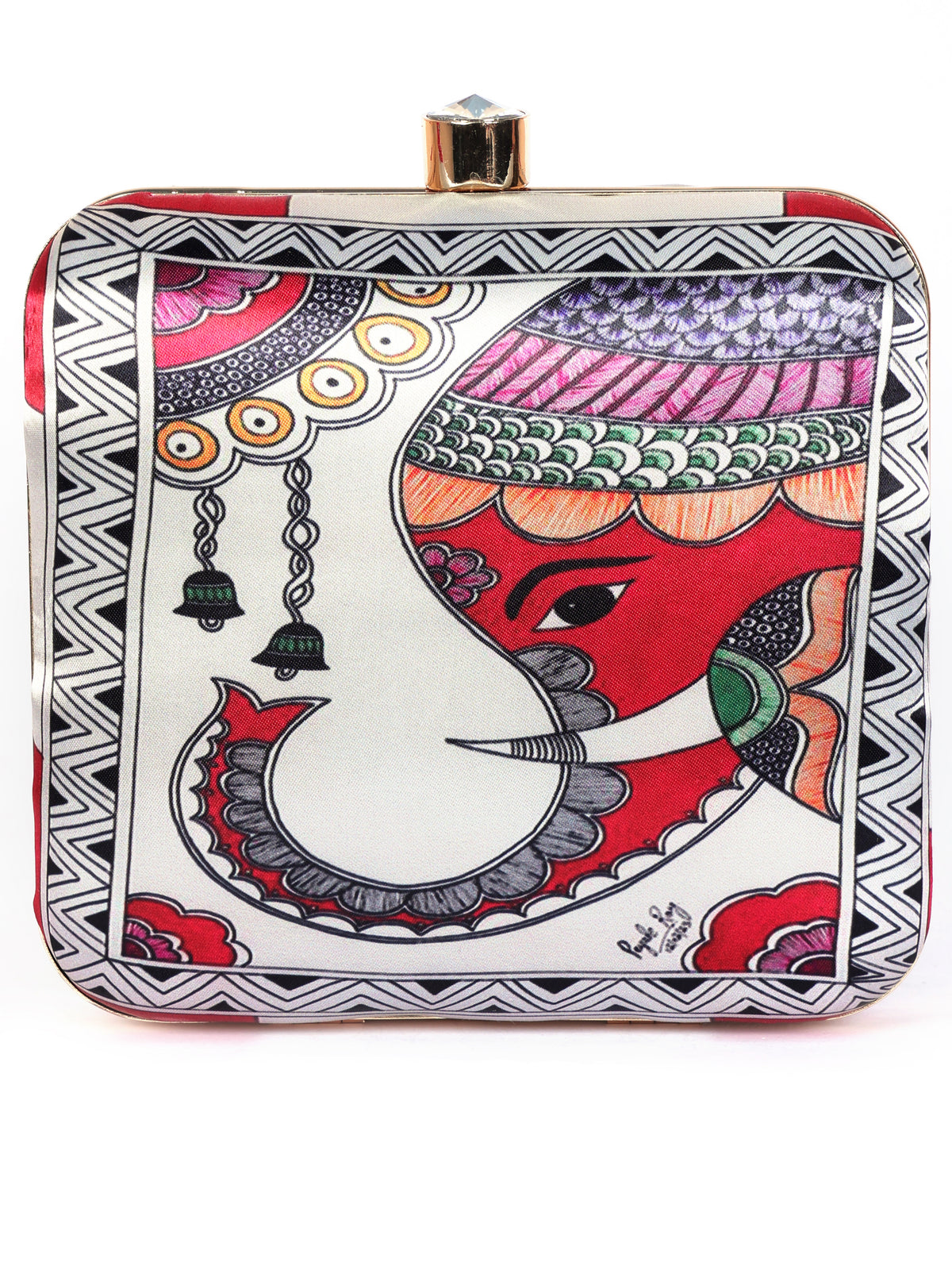 VRPS Printed Clutch | Handcrafted Ethnic Bag | SWIS-1343 | Additional Angle