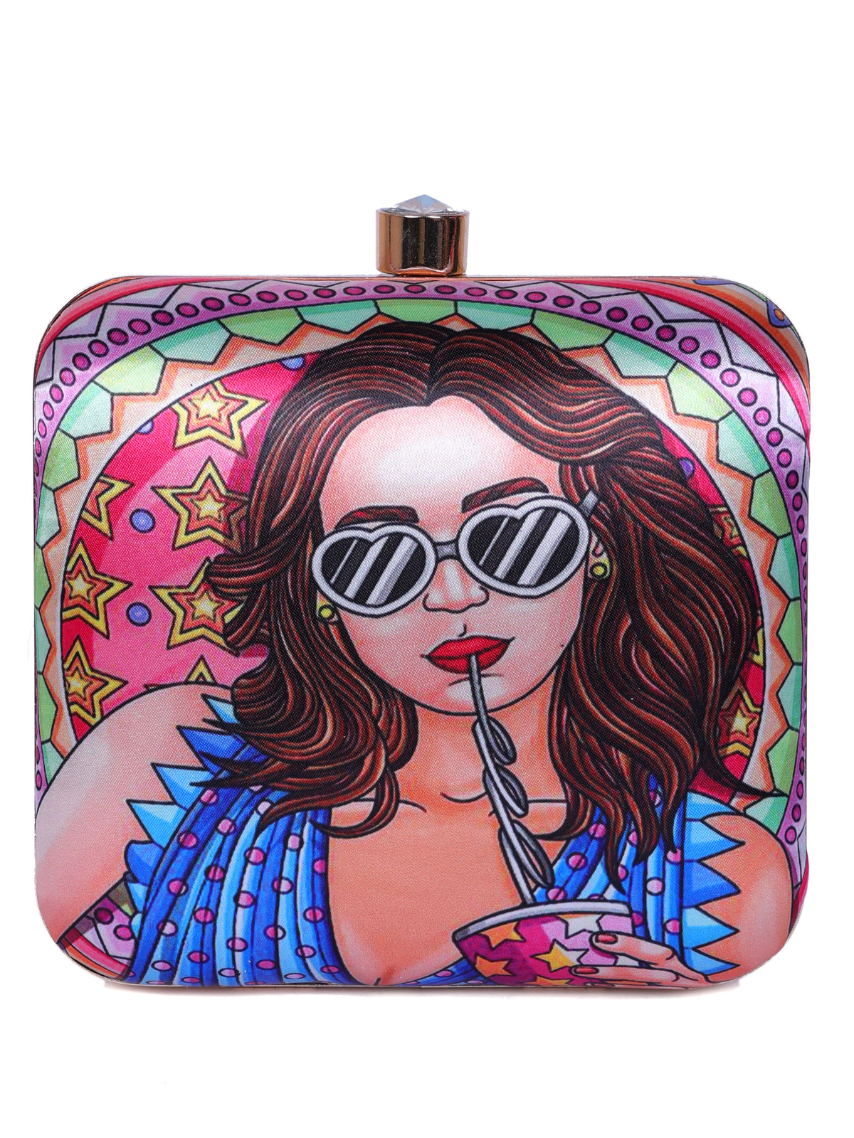 VRPS Printed Clutch | Handcrafted Ethnic Bag | SWIS-1344 | Additional Angle