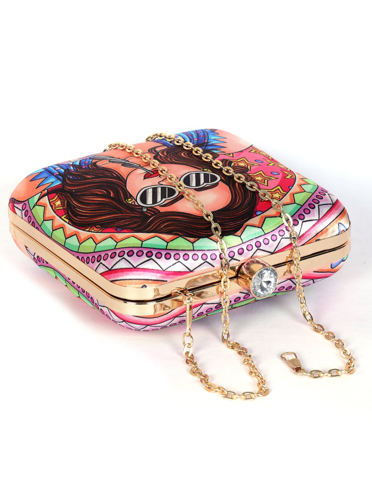 VRPS Printed Clutch | Handcrafted Ethnic Bag | SWIS-1344 | Additional Angle