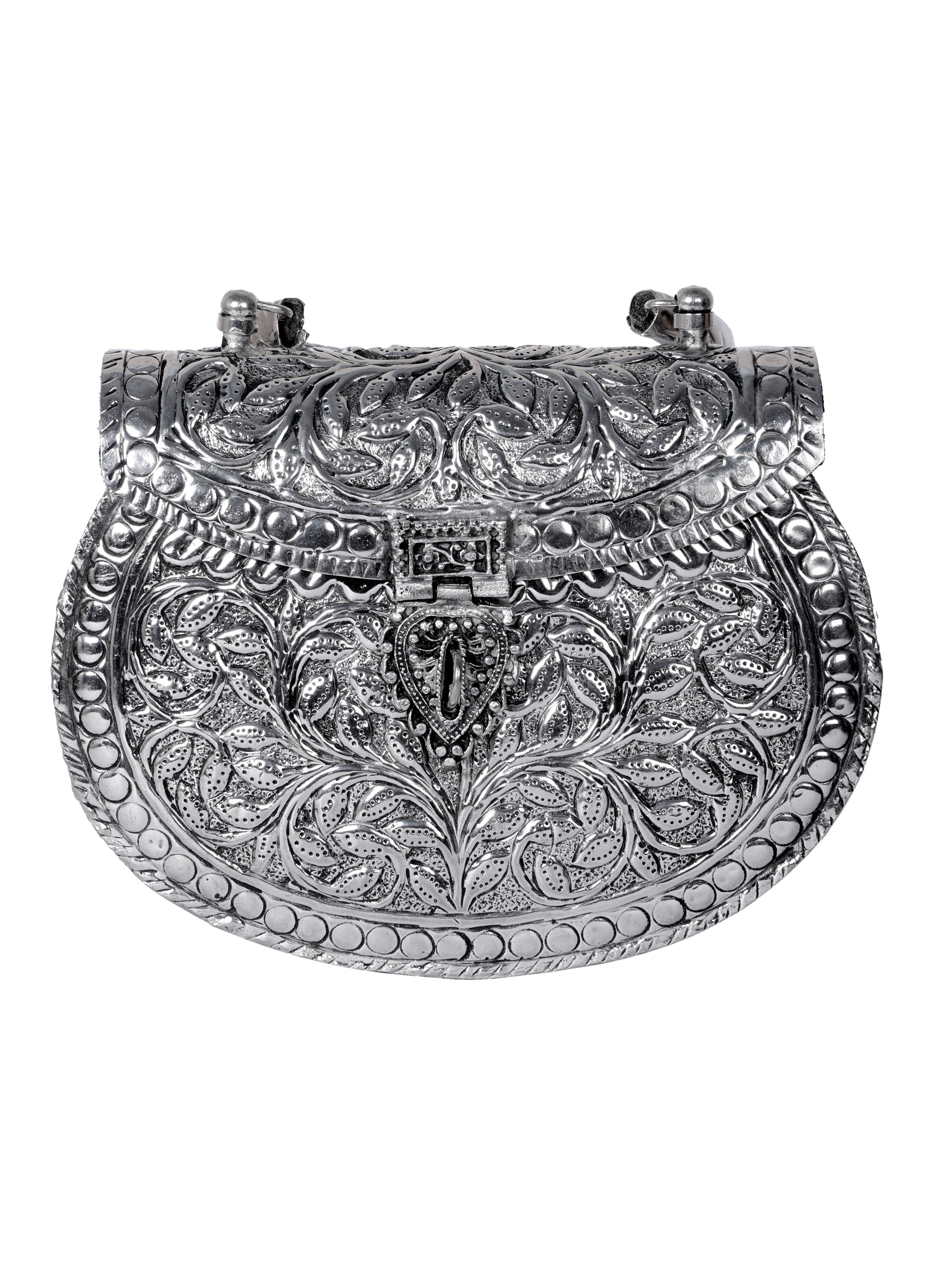 VRPS Brass Clutch | Handcrafted Ethnic Bag | SWIS-1362 | Additional Angle