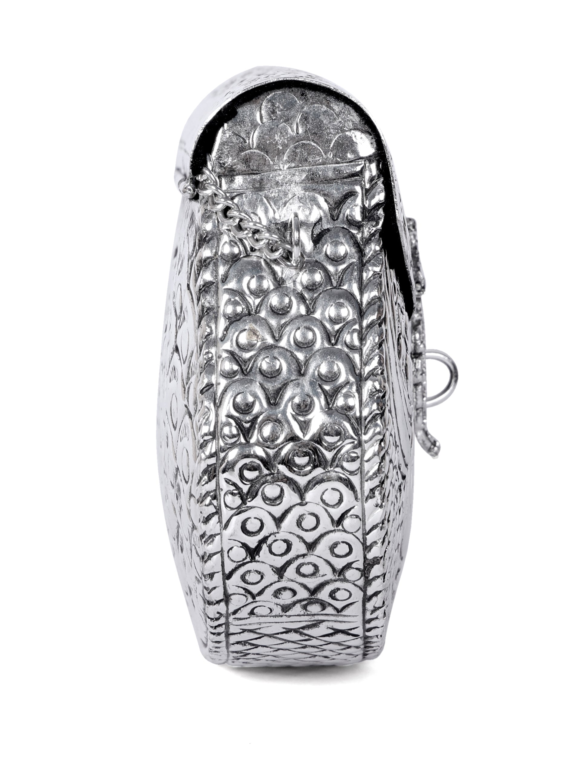 VRPS Brass Clutch | Handcrafted Ethnic Bag | SWIS-1346 | Additional Angle