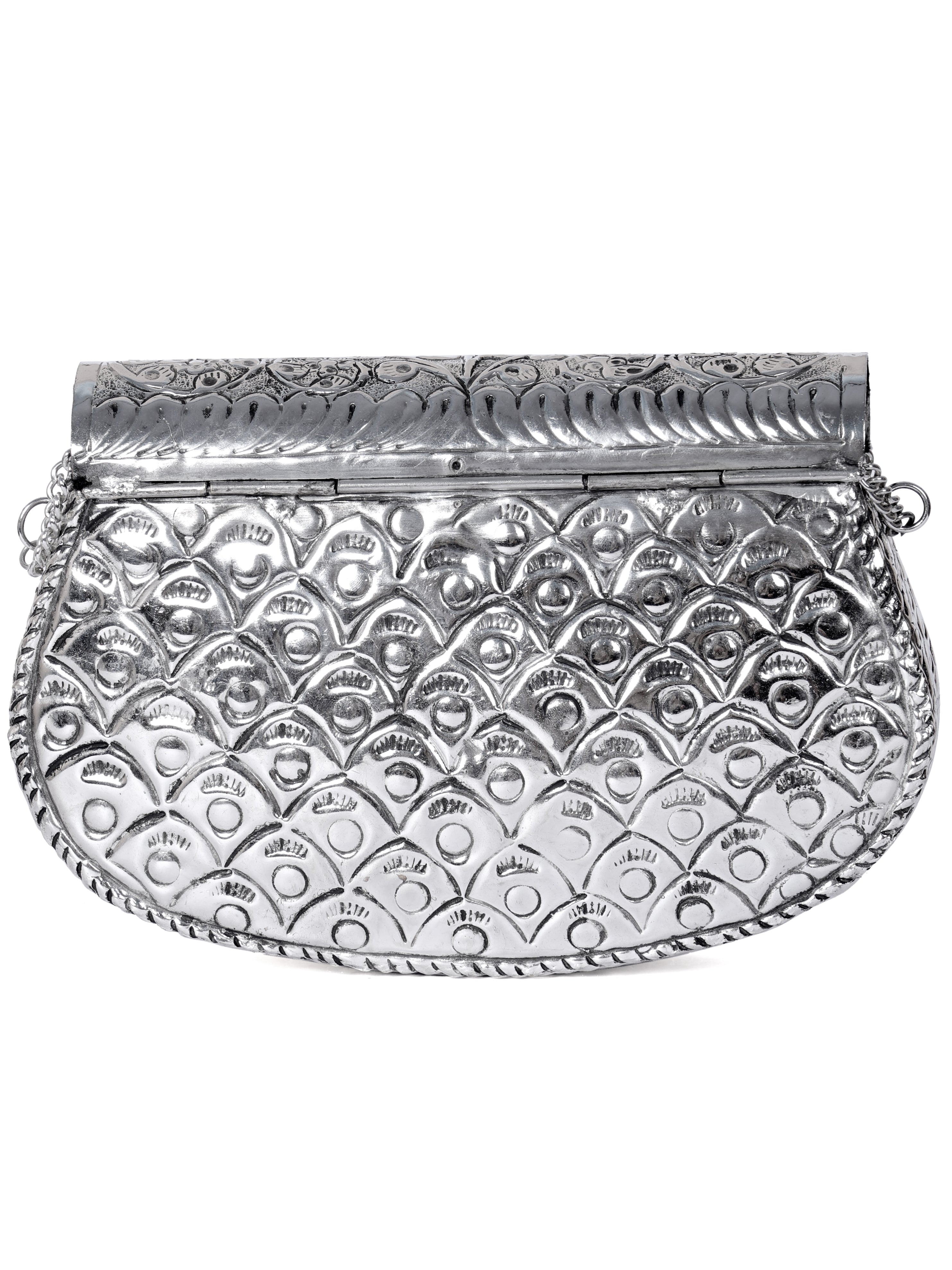 VRPS Brass Clutch | Handcrafted Ethnic Bag | SWIS-1362 | Additional Angle