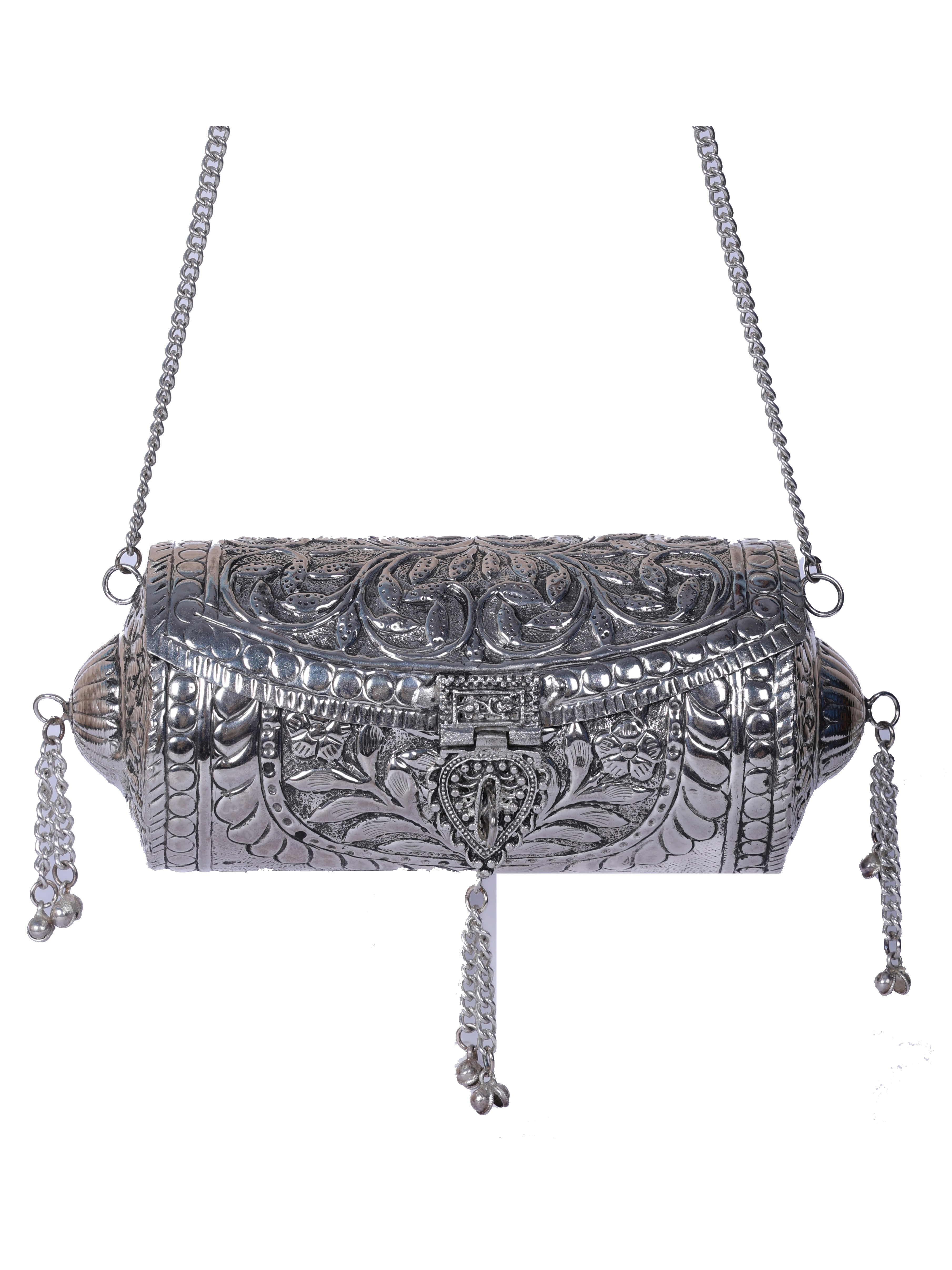 VRPS Brass Clutch | Handcrafted Ethnic Bag | SWIS-1359