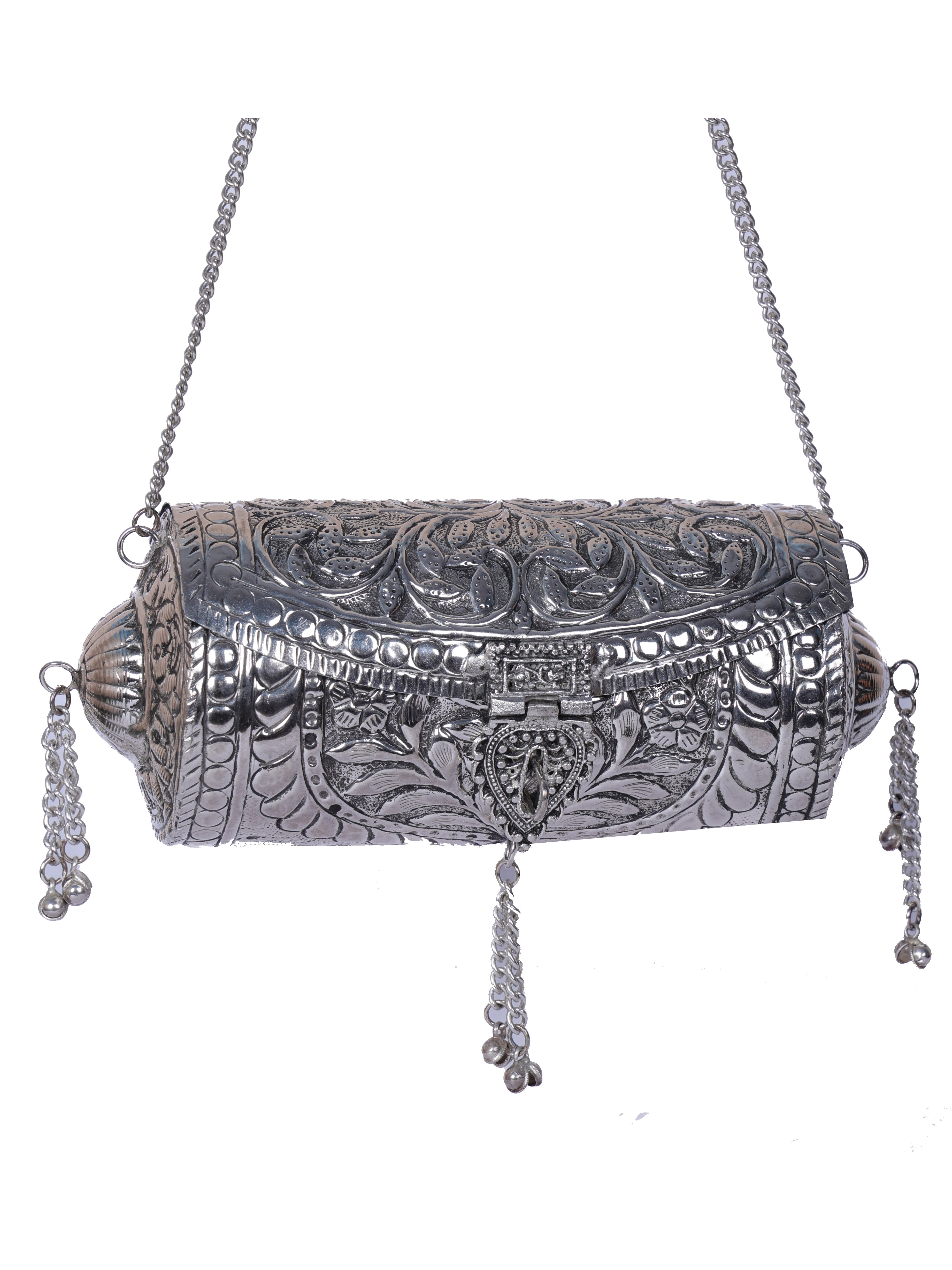 VRPS Brass Clutch | Handcrafted Ethnic Bag | SWIS-1359 | Additional Angle