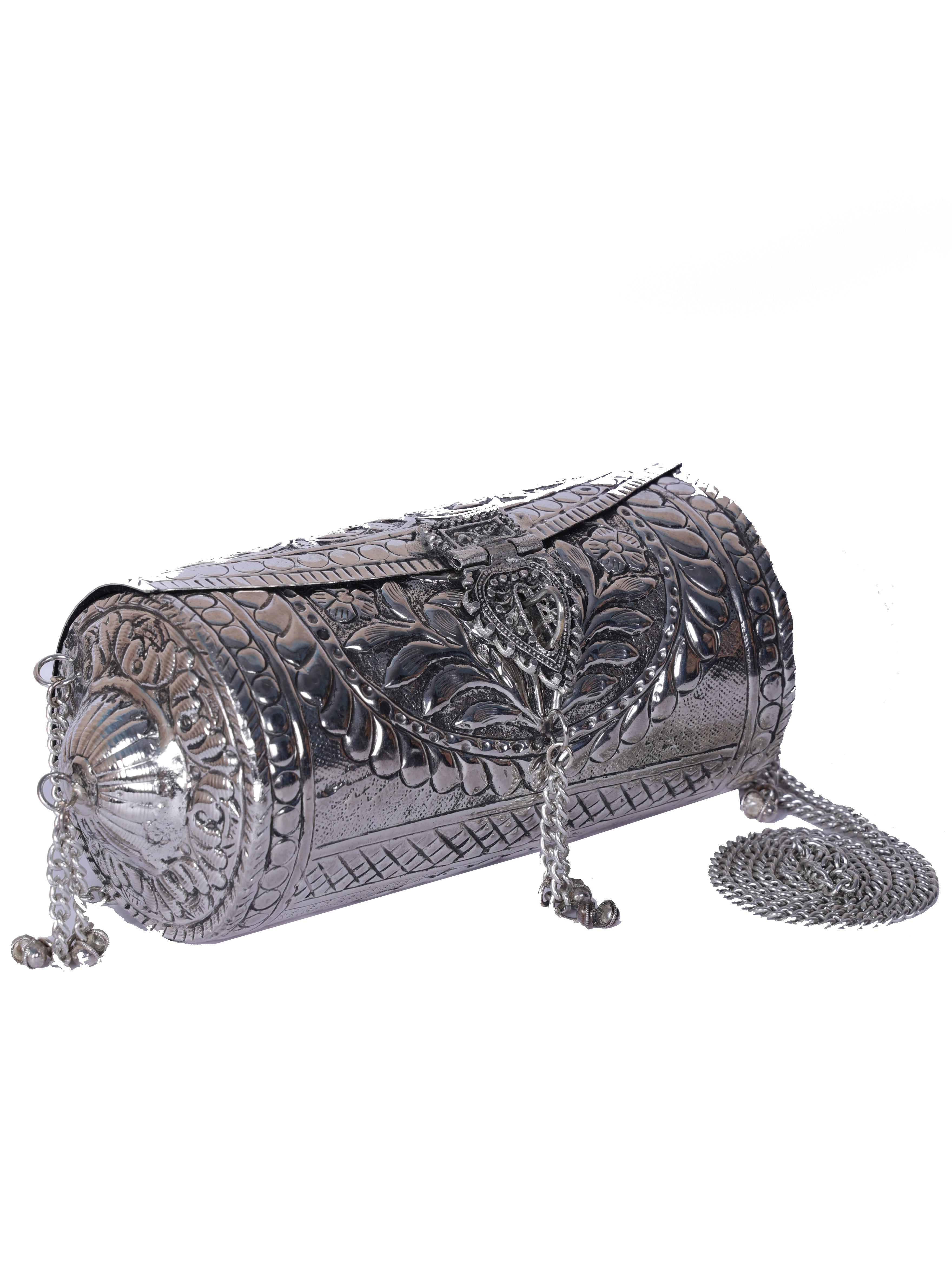 VRPS Brass Clutch | Handcrafted Ethnic Bag | SWIS-1359 | Additional Angle