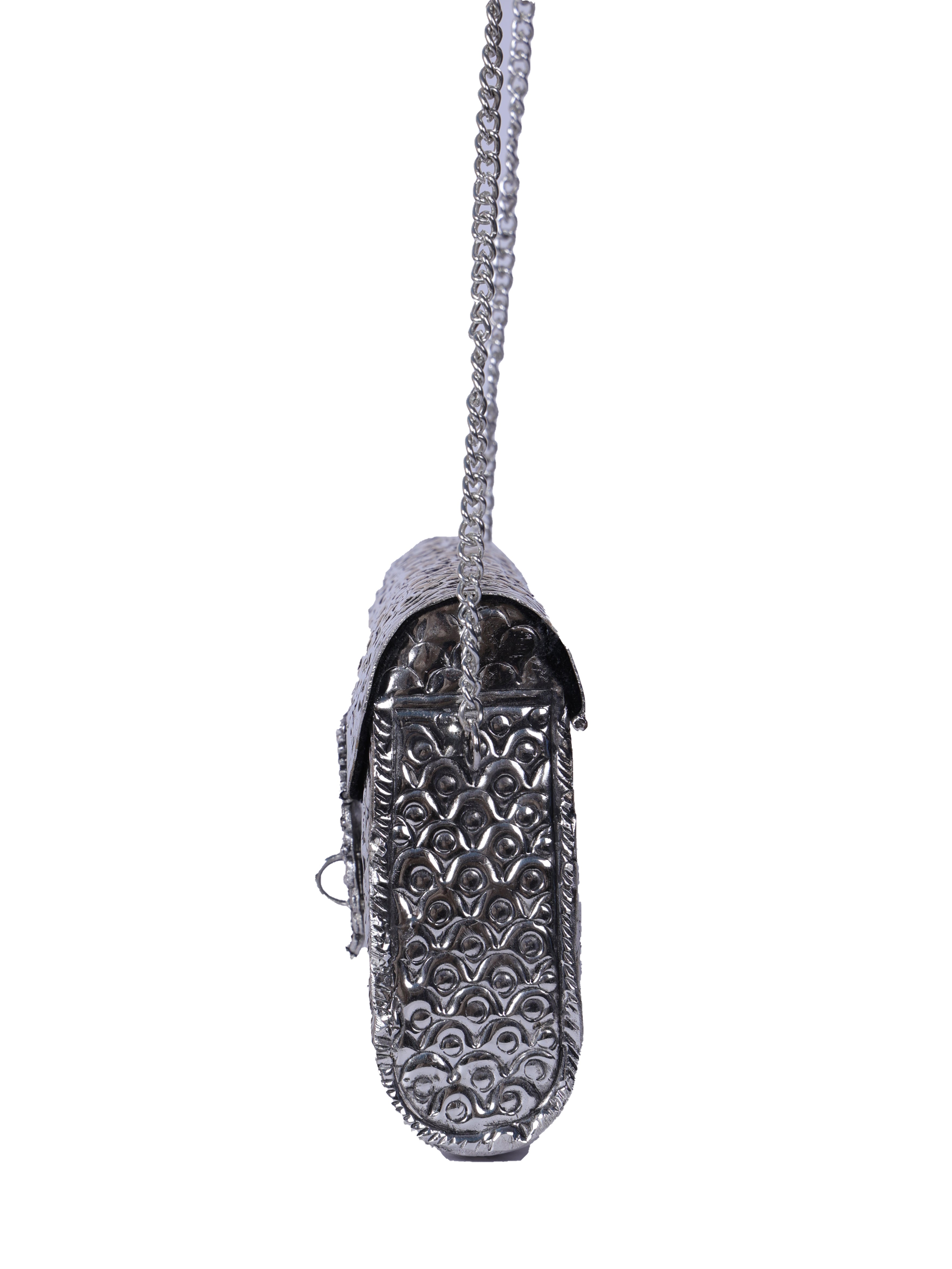 VRPS Brass Clutch | Handcrafted Ethnic Bag | SWIS-1360 | Additional Angle