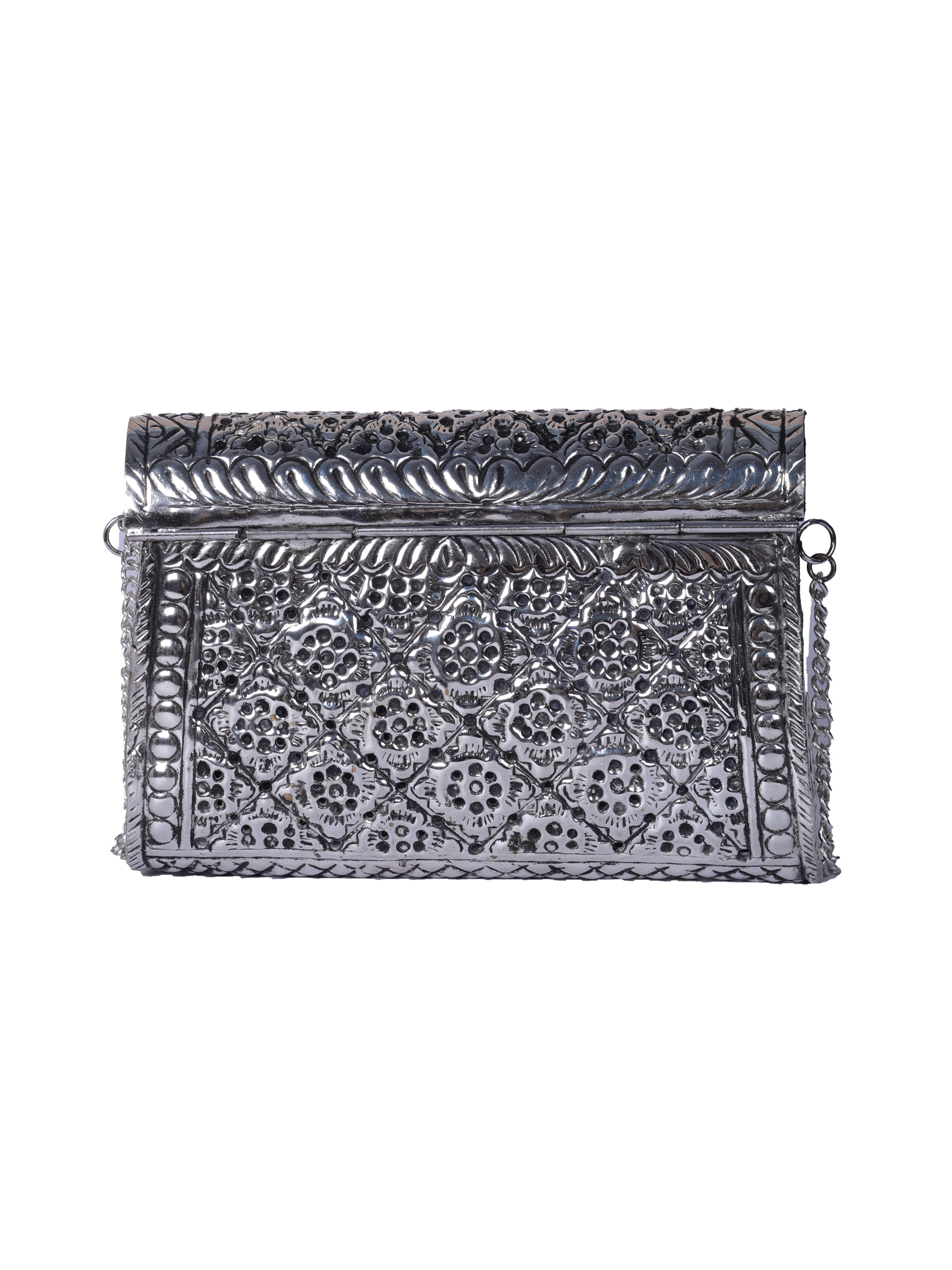 VRPS Brass Clutch | Handcrafted Ethnic Bag | SWIS-1360 | Additional Angle
