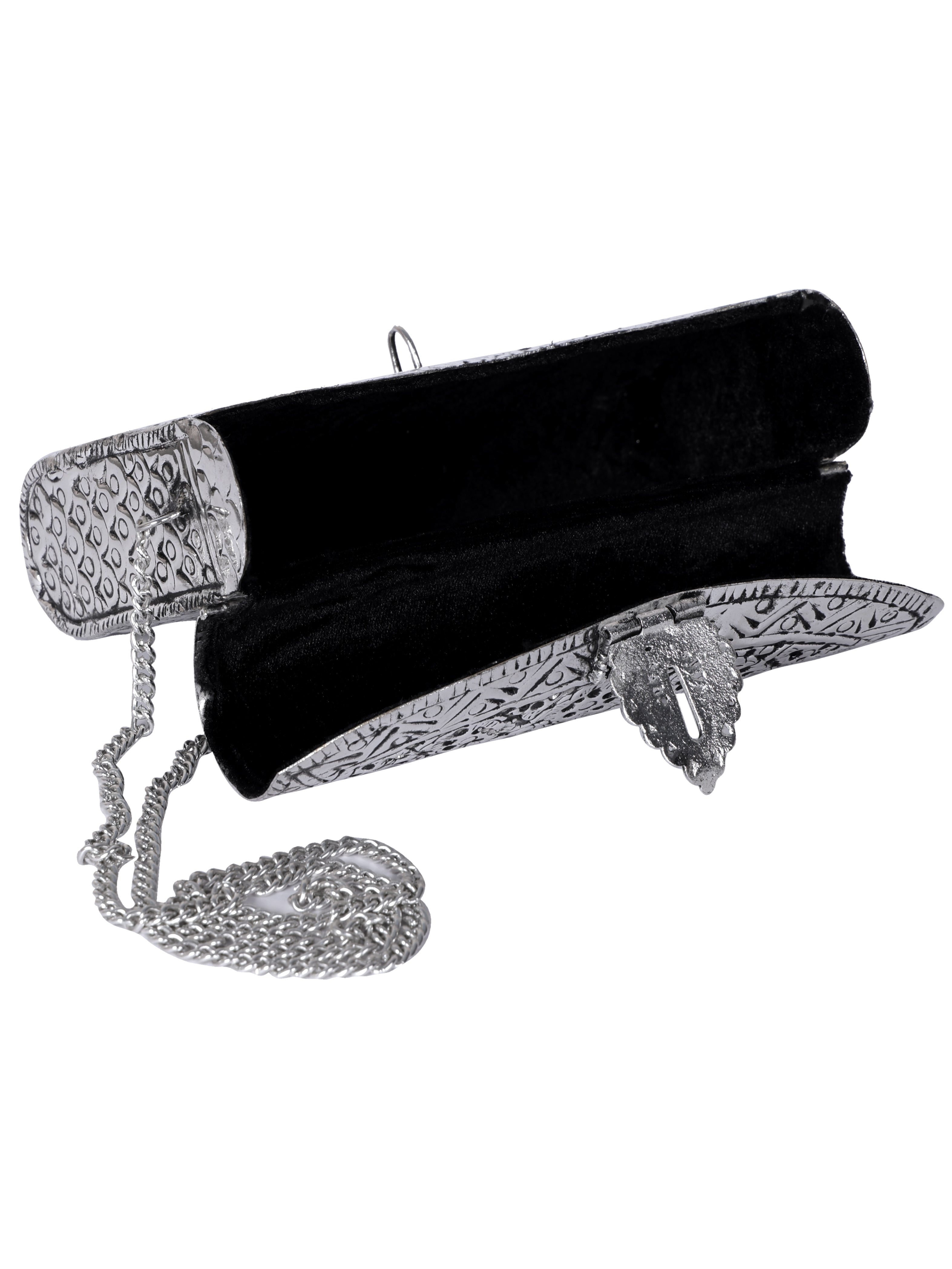 VRPS Brass Clutch | Handcrafted Ethnic Bag | SWIS-1360 | Additional Angle