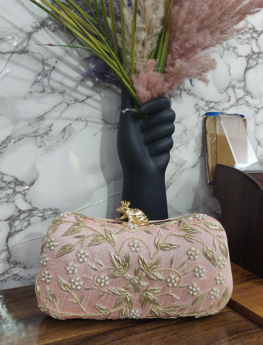 VRPS Embroidered Clutch | Handcrafted Ethnic Bag | SWIS-4456 | Additional Angle