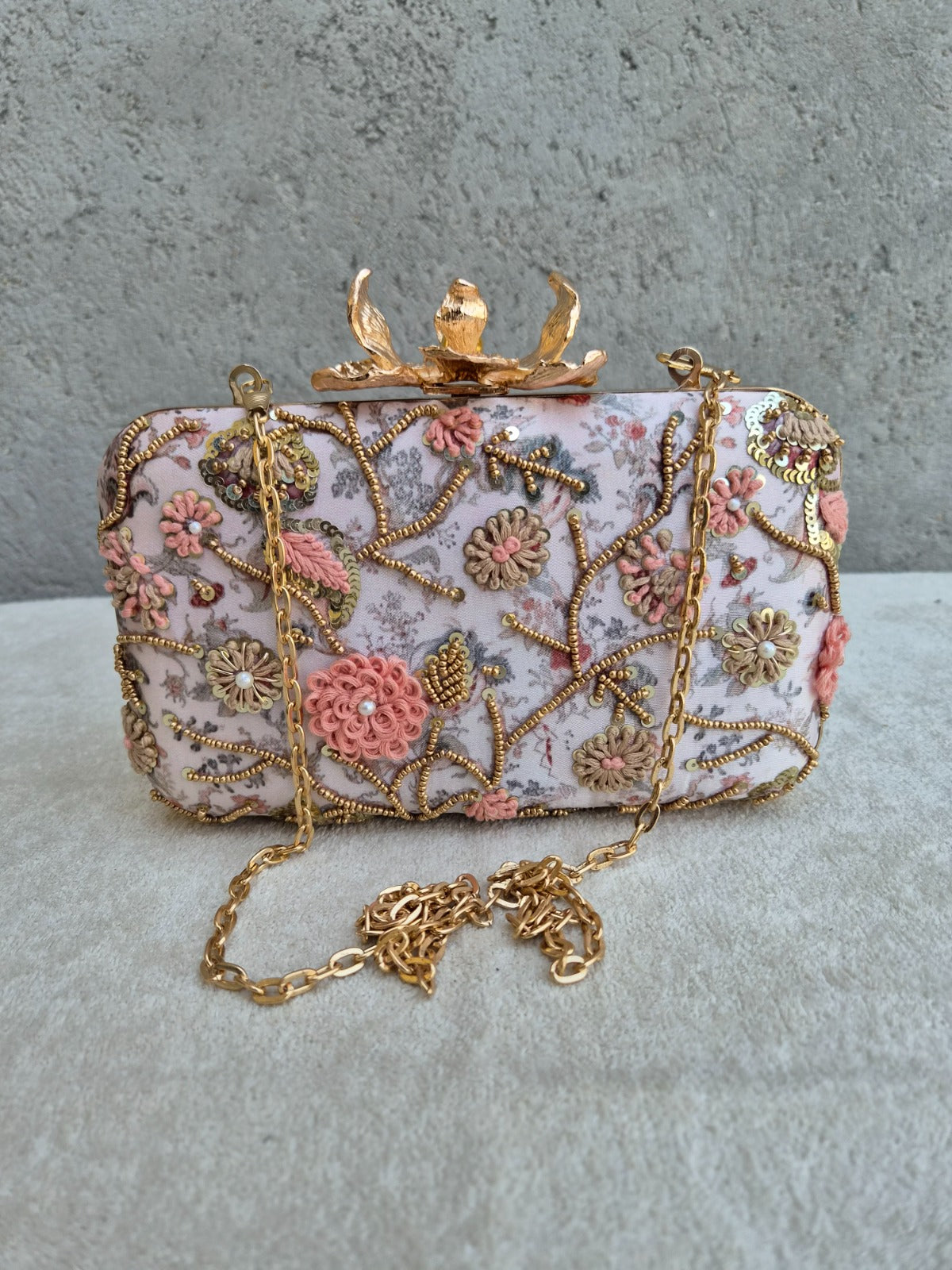 VRPS Printed Embroidered Clutch | Handcrafted Ethnic Bag | SWIS-4478 | Additional Angle