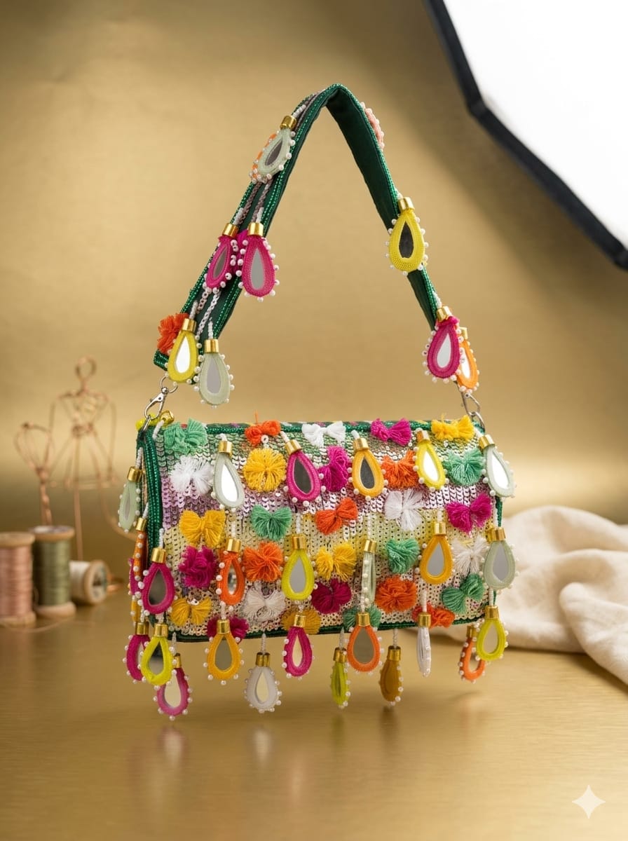 VRPS Flap Bag | Handcrafted Ethnic Bag | SWIS-4508 | Additional Angle